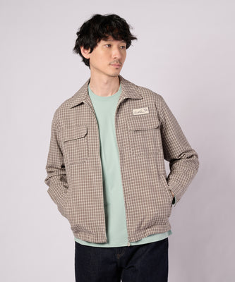 チェックジップブルゾン