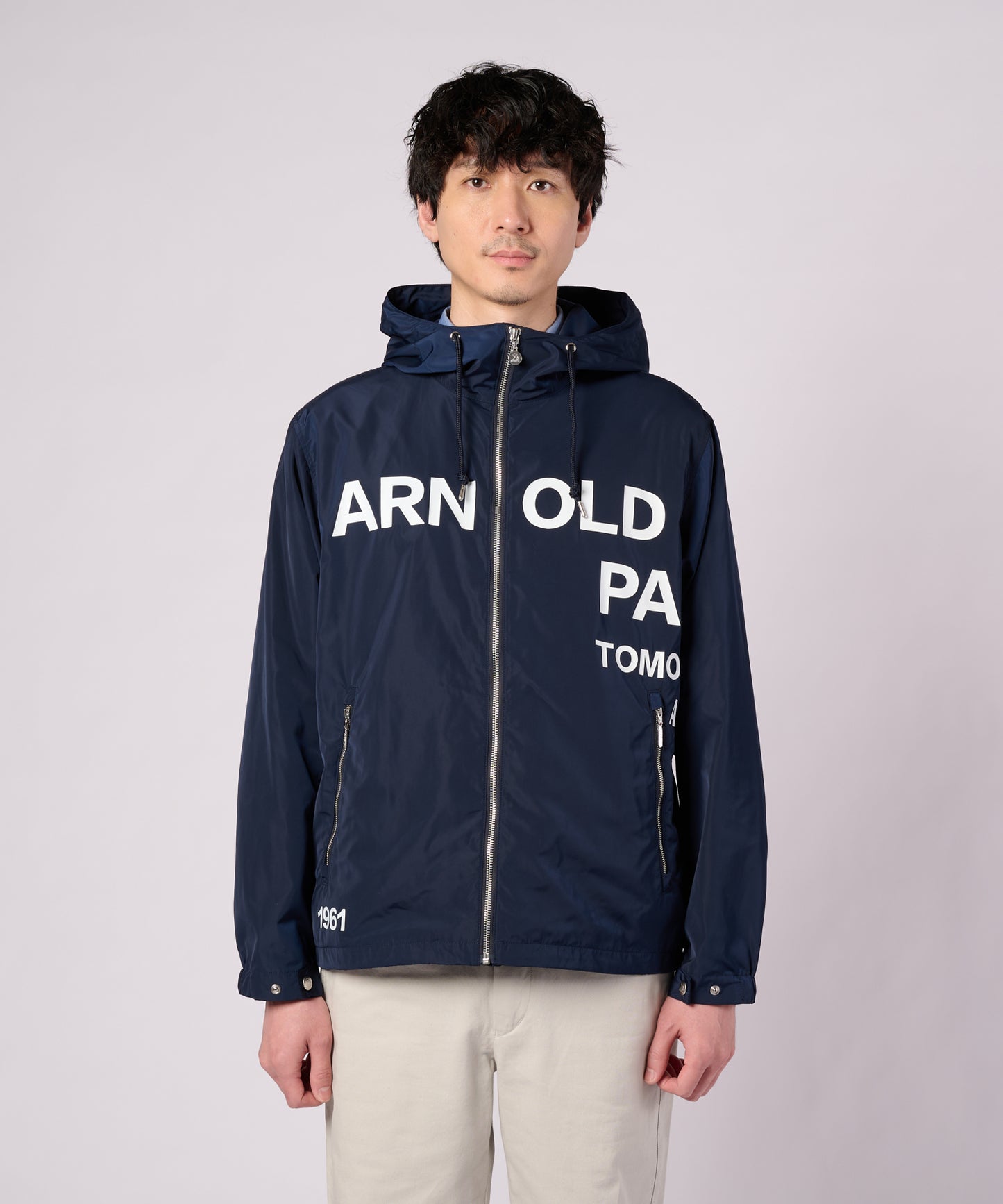 花粉ガード ロゴグラフィック フードパーカー