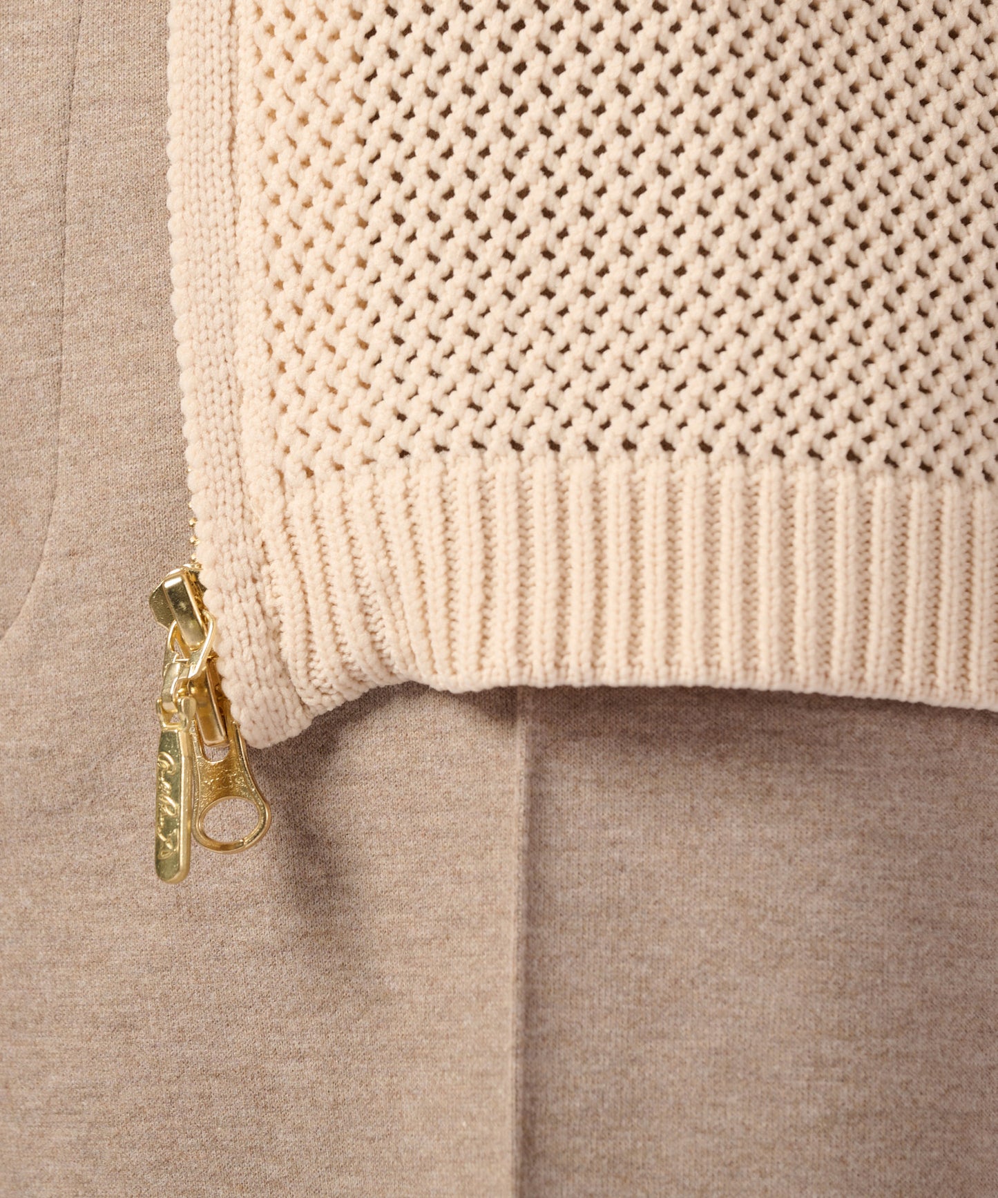 【ポイントUP対象】ZIPUP ニットカーディガン