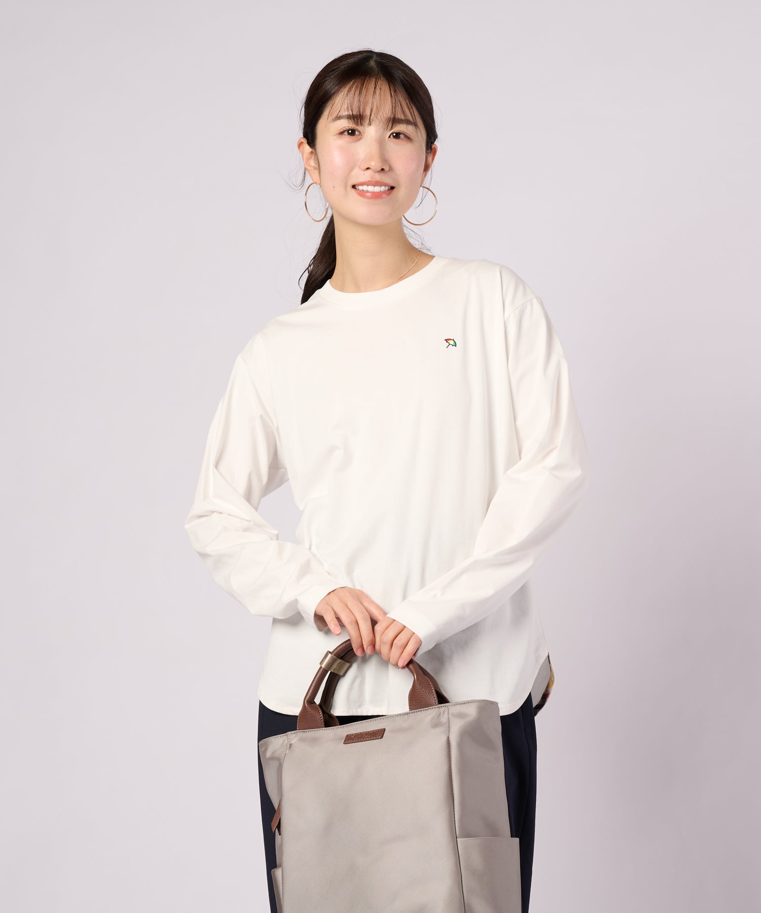 シェア ラウンドヘム ロングスリーブTシャツ（Tシャツ/カットソー/ユニ