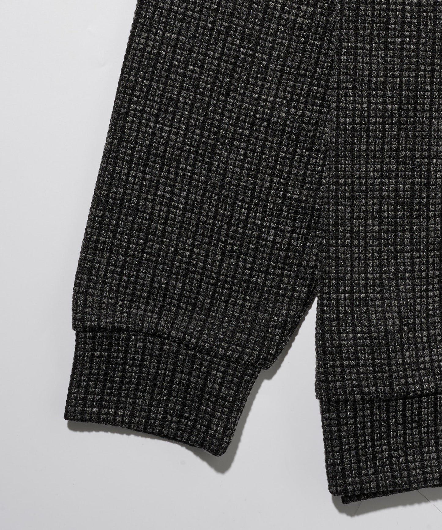 ジャガードワッフル シェア フェイクレイヤード プルオーバー