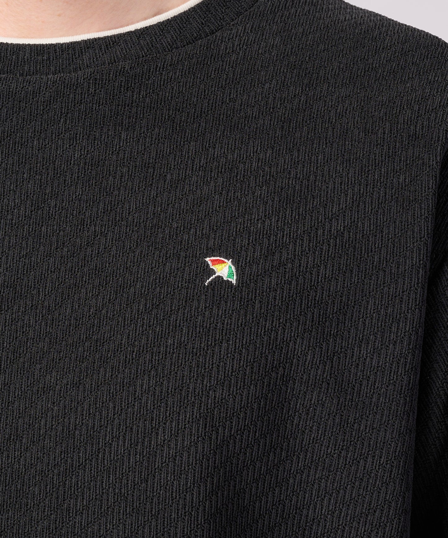 【ポイントUP対象】モールジャガード シェア フェイクレイヤード プルオーバー