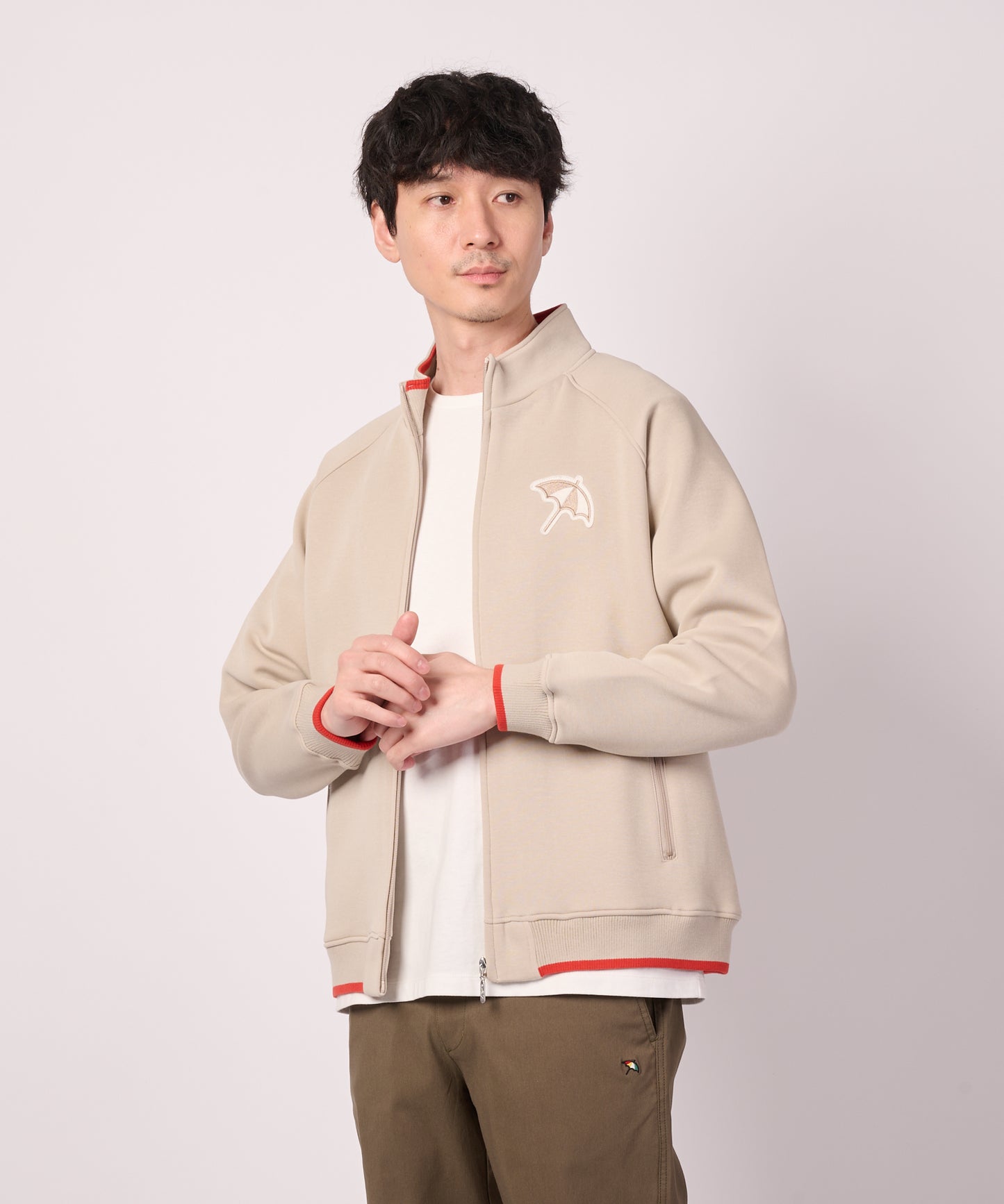 ダンボールニット シェア ジップブルゾン