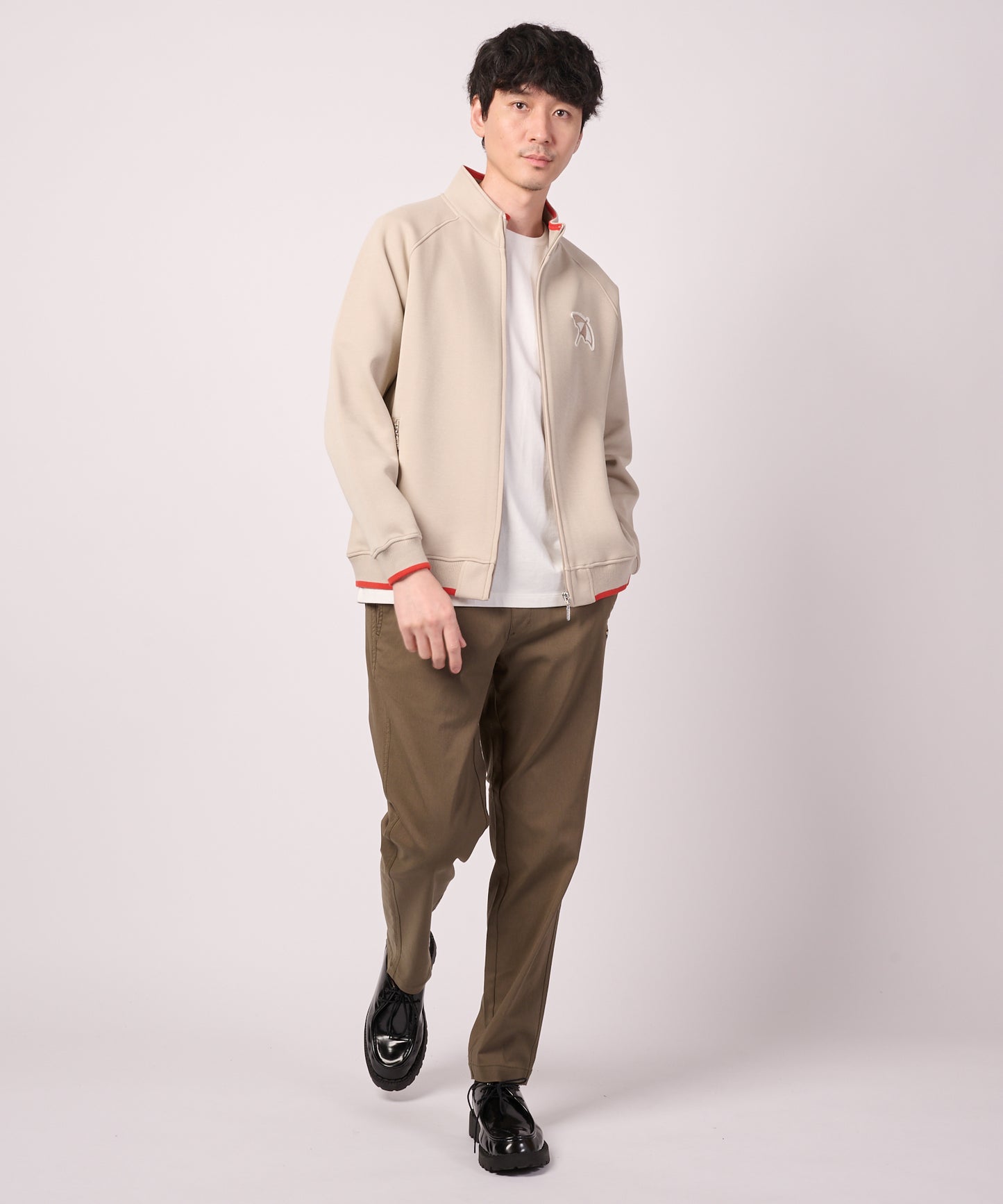 ダンボールニット シェア ジップブルゾン