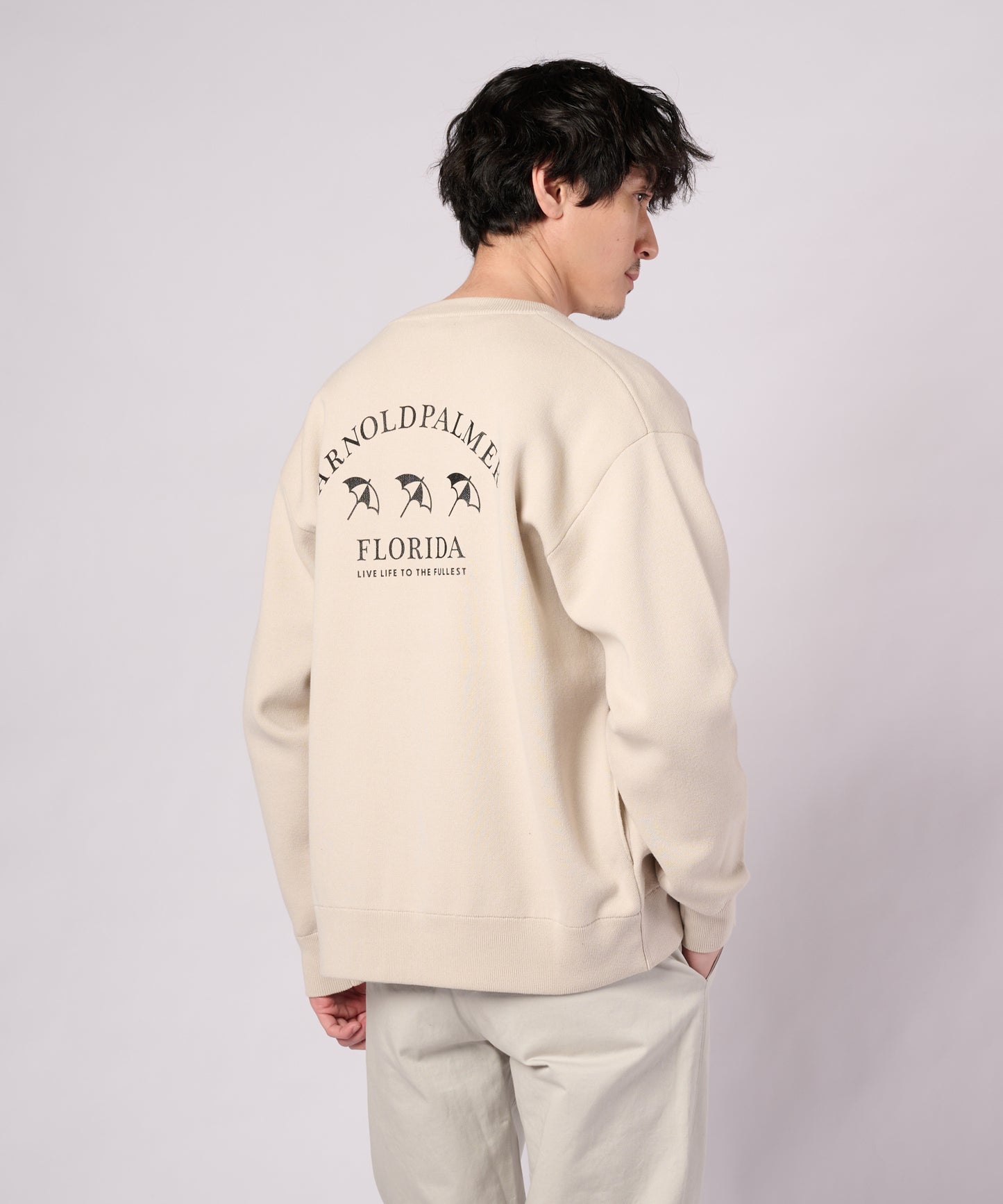 シェア スウェットライクニット ジップブルゾン