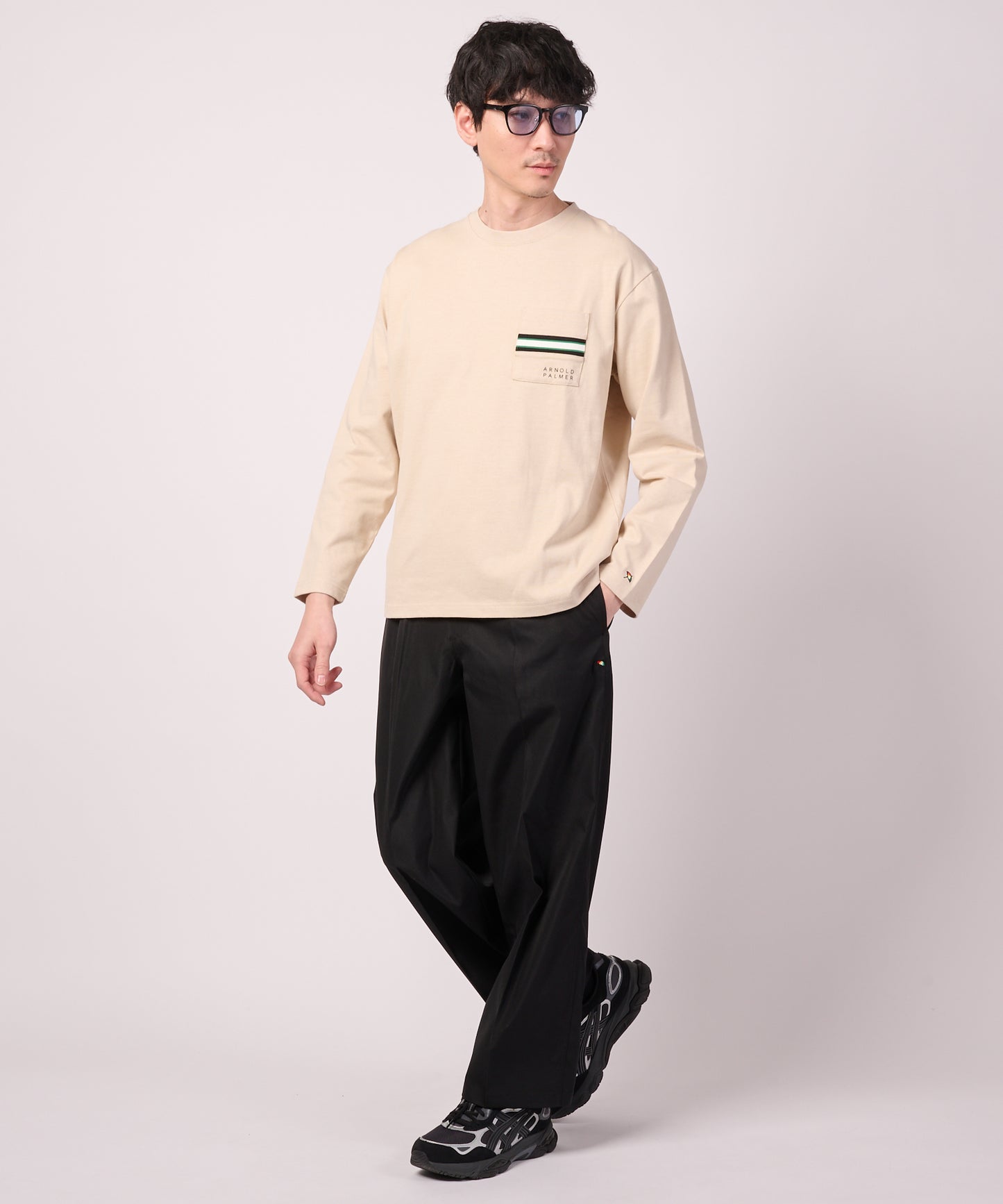 パネルリブ ポケット シェア ロングTシャツ