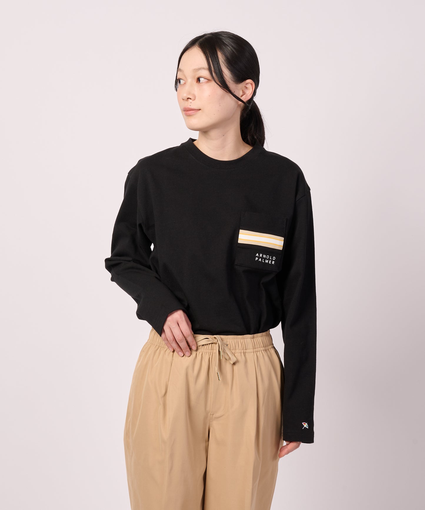 パネルリブ ポケット シェア ロングTシャツ