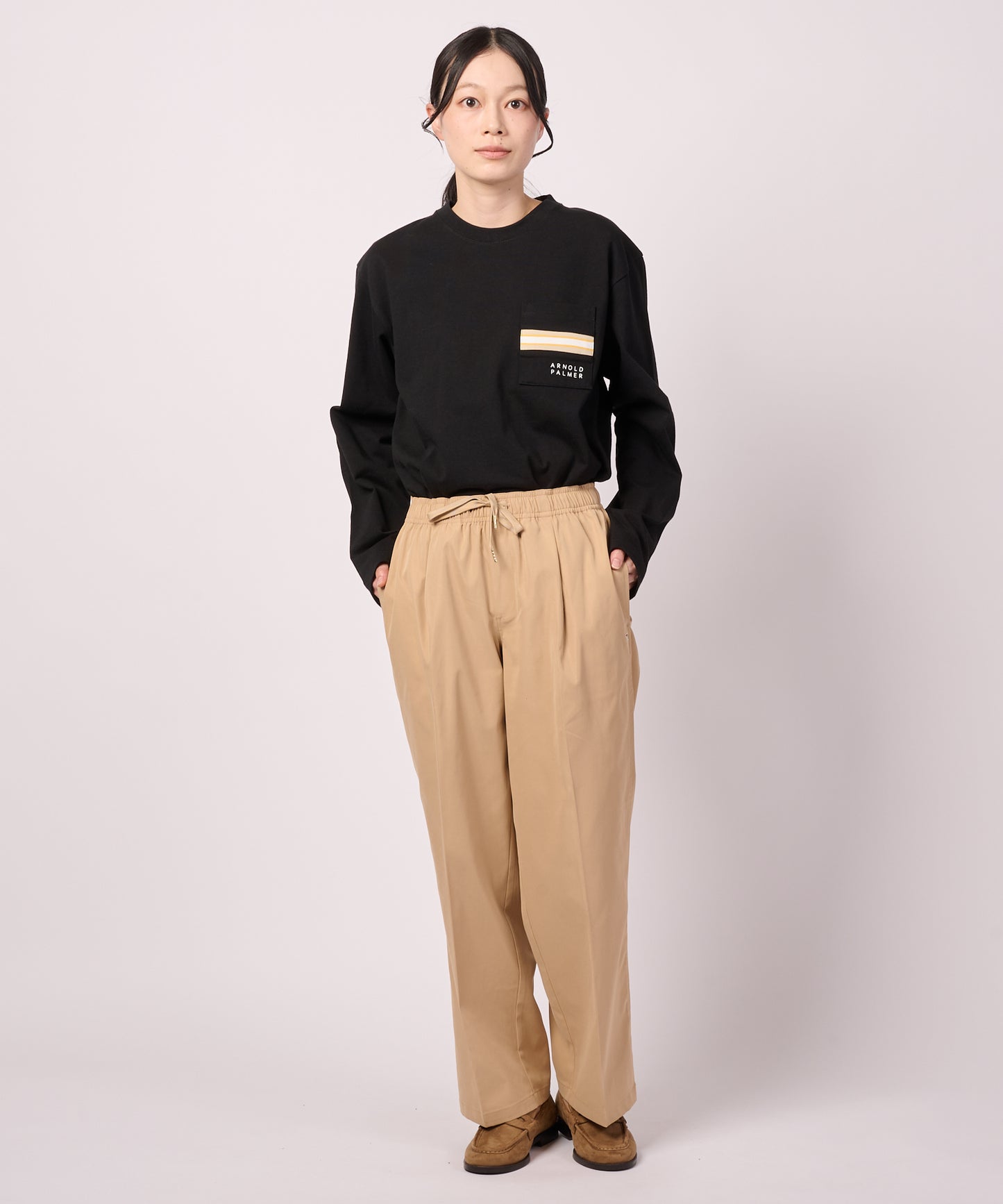 パネルリブ ポケット シェア ロングTシャツ