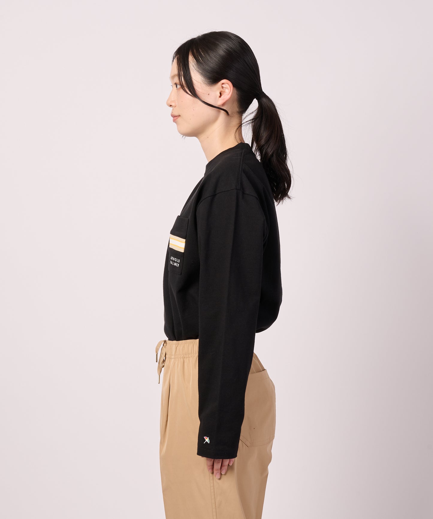 パネルリブ ポケット シェア ロングTシャツ