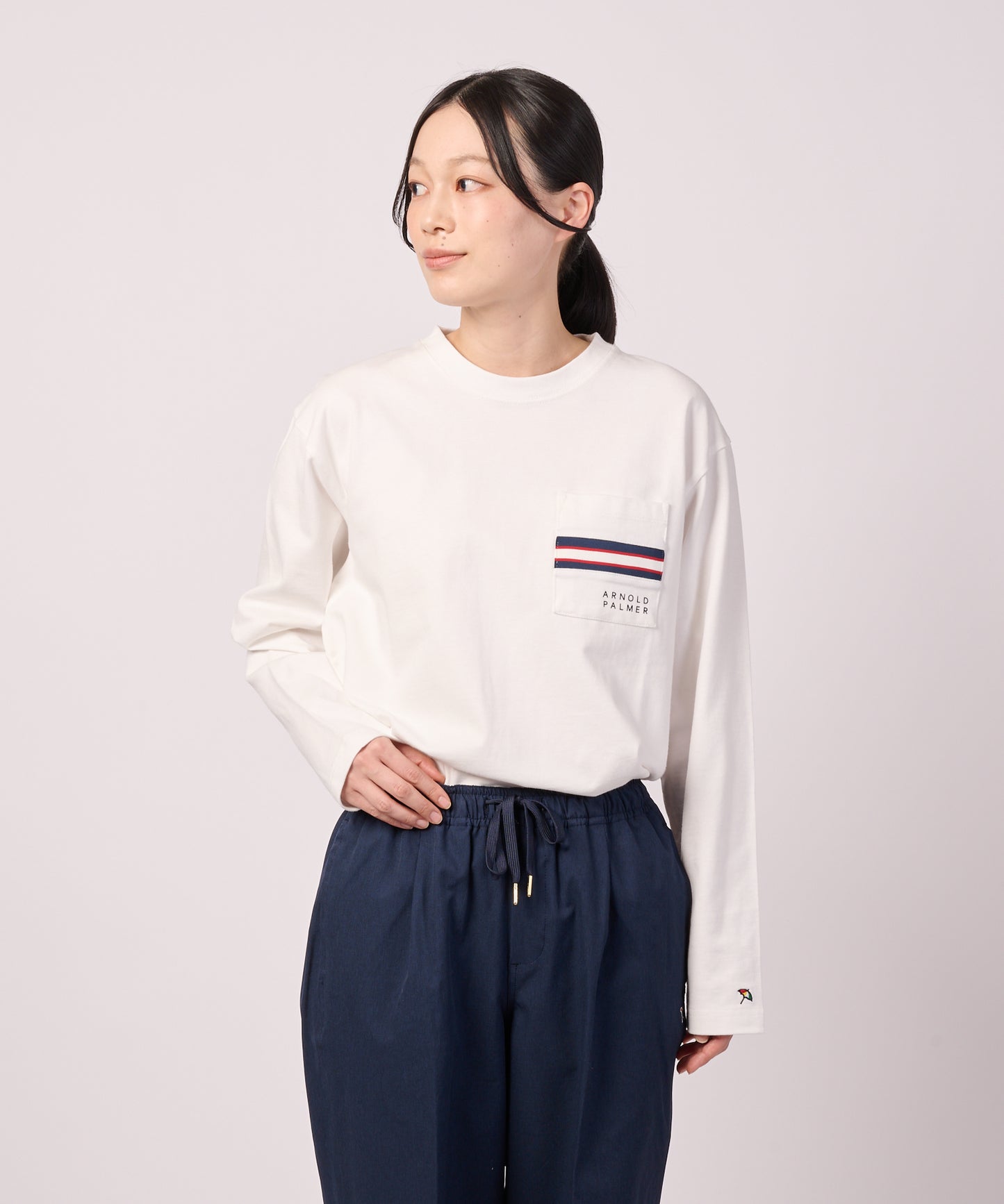 パネルリブ ポケット シェア ロングTシャツ