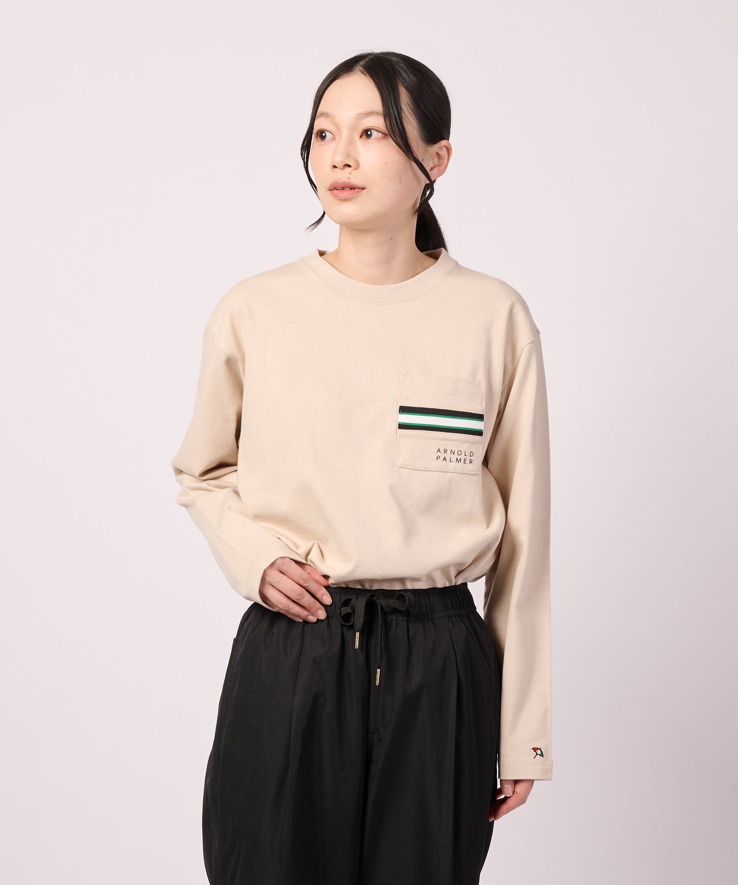 パネルリブ ポケット シェア ロングTシャツ