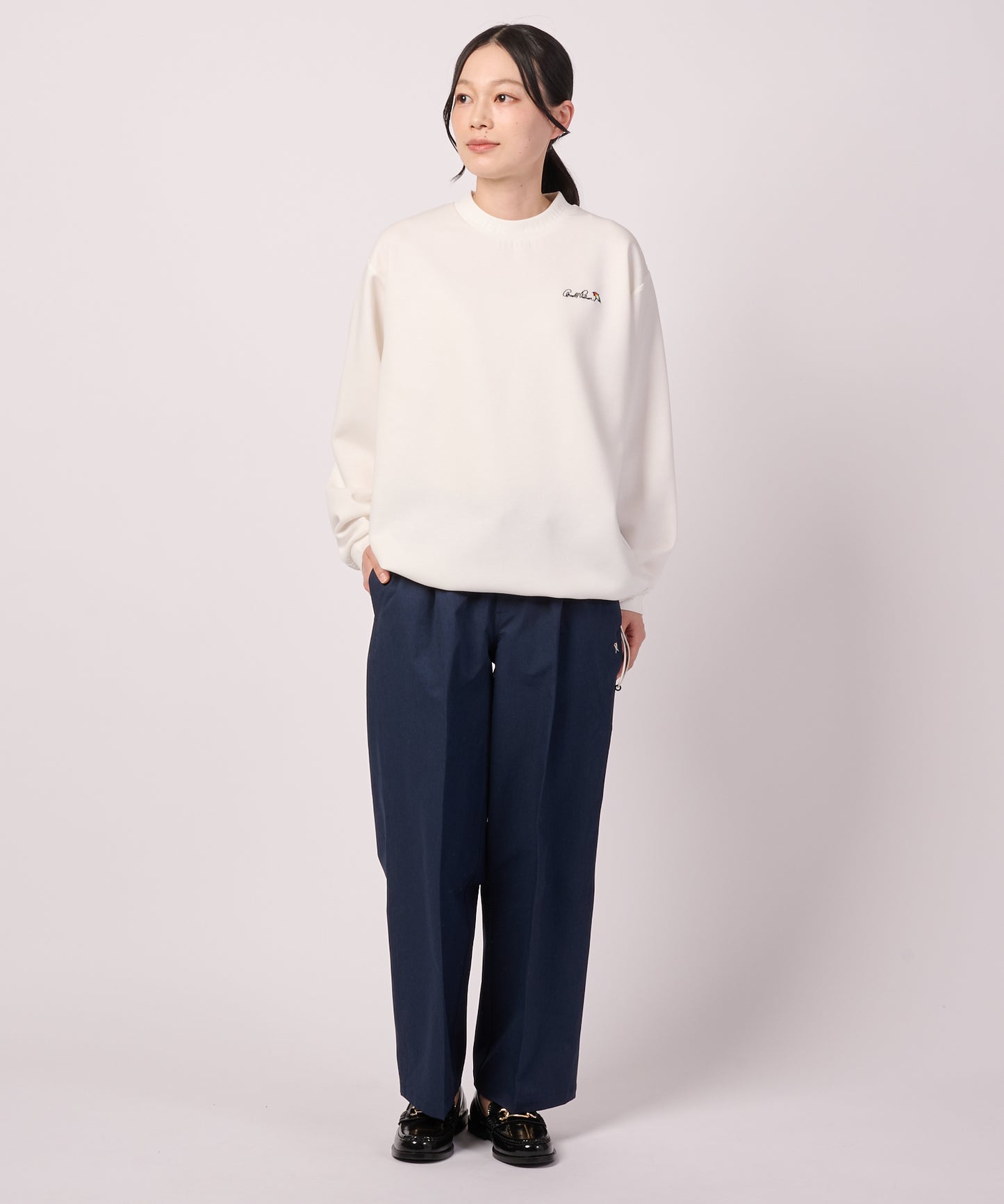 シルキーポンチ シェア ヘムスピンドル ロングTシャツ