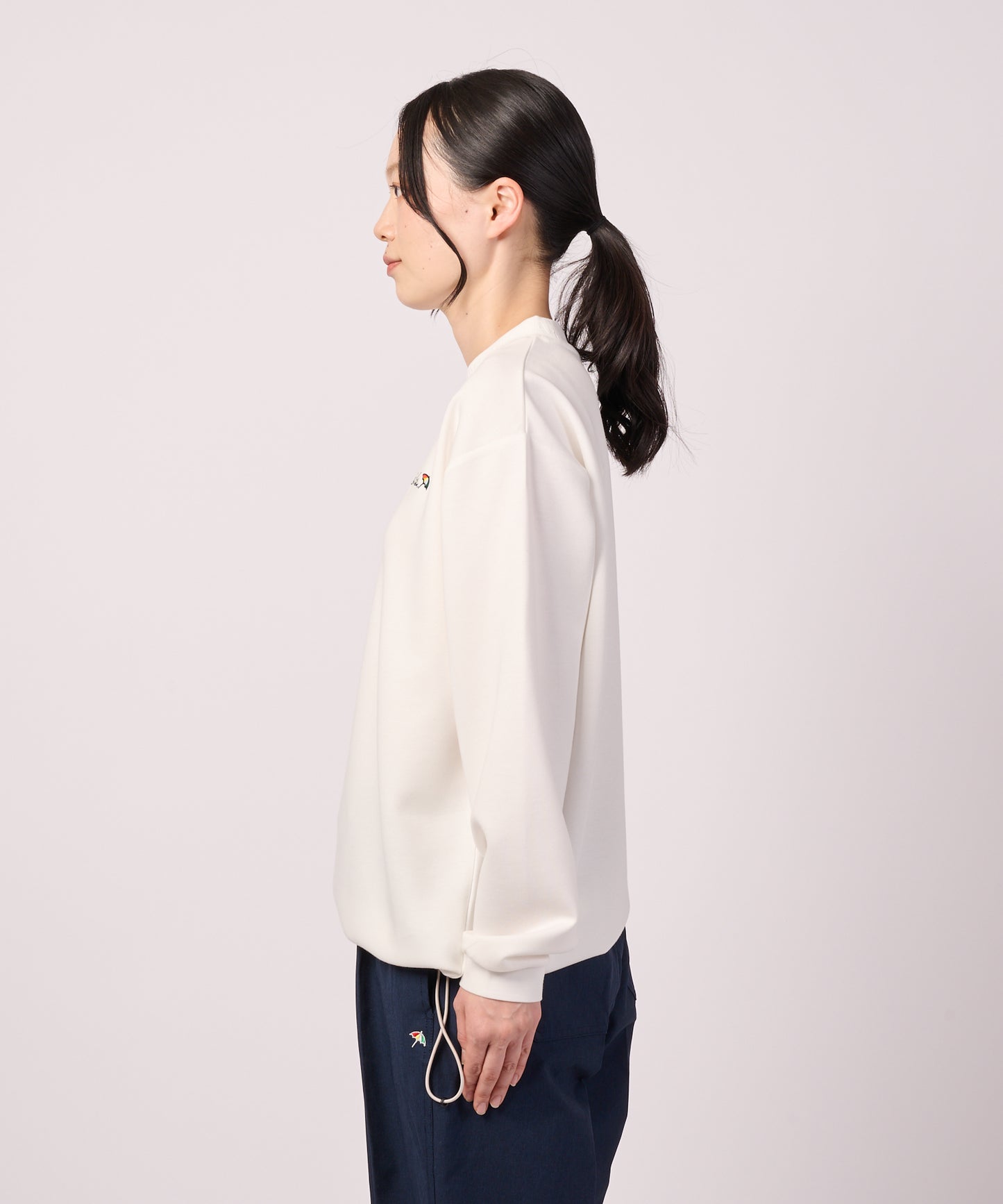 シルキーポンチ シェア ヘムスピンドル ロングTシャツ