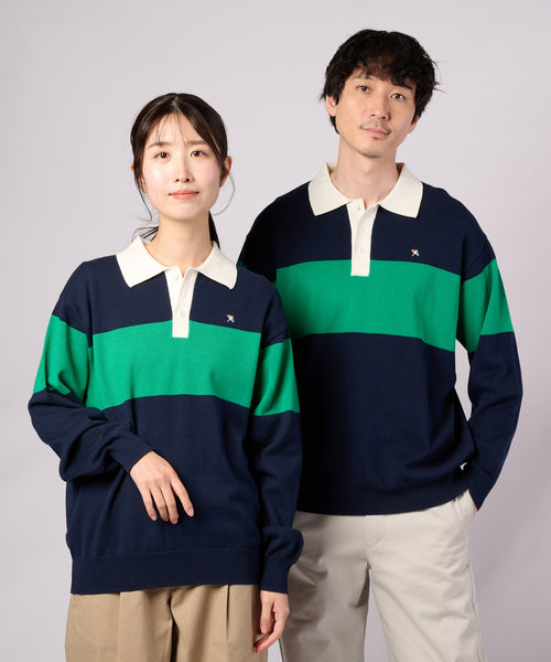 アーノルド パーマー(Arnold Palmer)【ポイントUP対象】シェア パネルボーダーニット ラガーシャツ