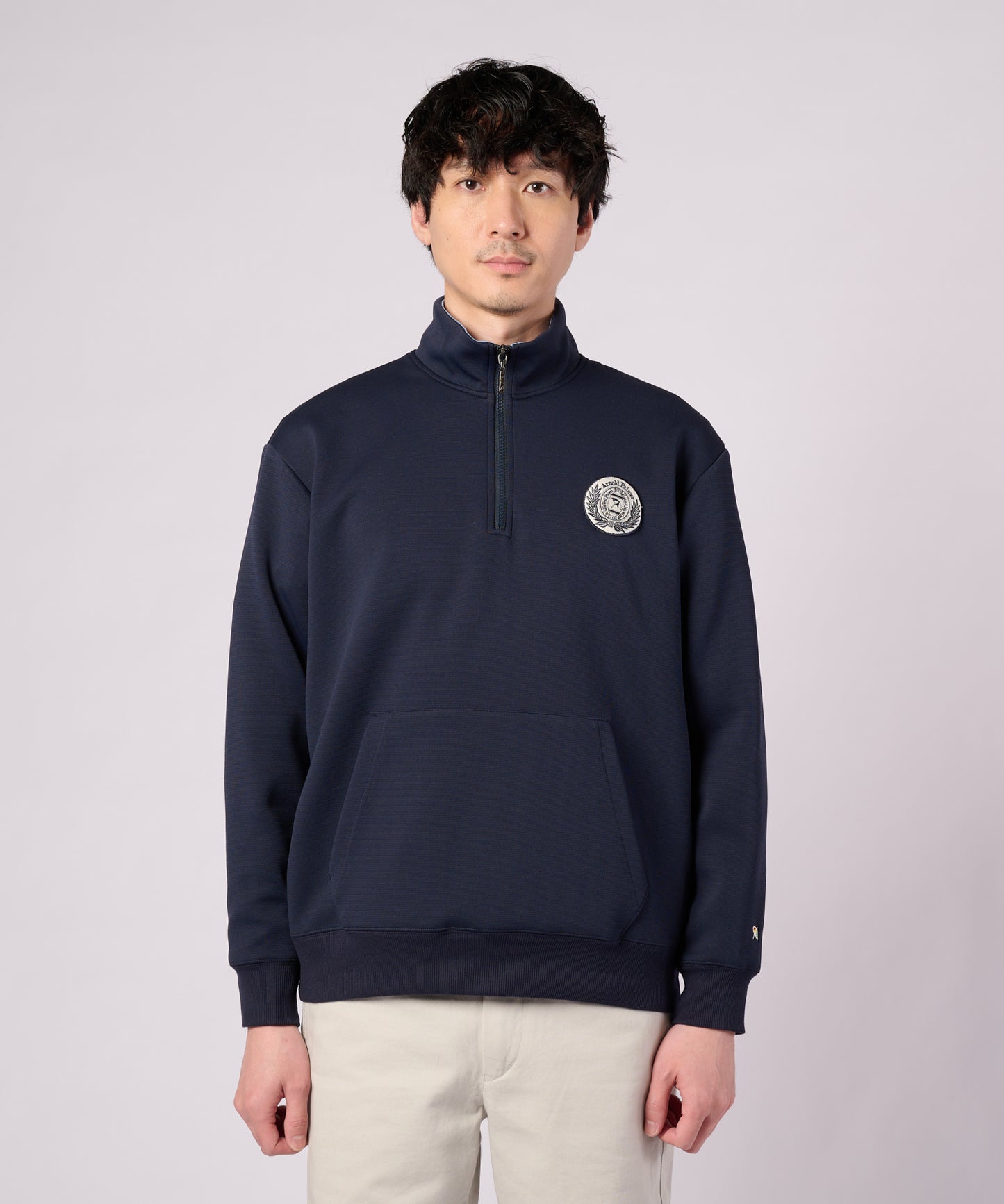 【ポイントUP対象】ミラノリブポンチ ハーフジップスウェット