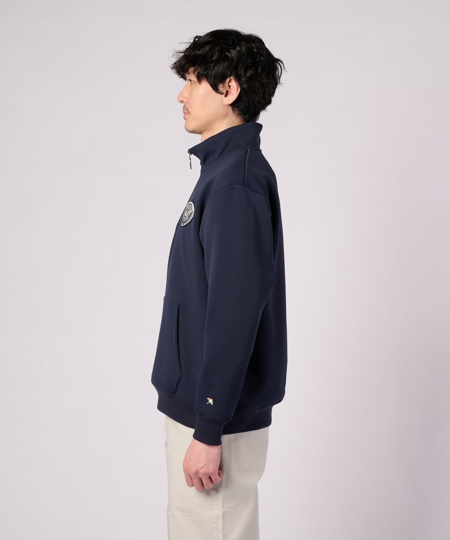 【ポイントUP対象】ミラノリブポンチ ハーフジップスウェット