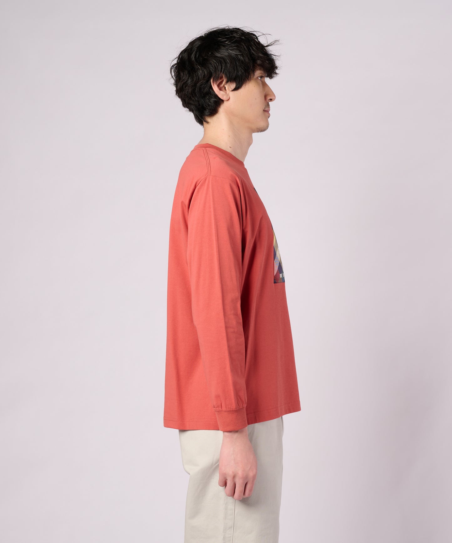 パーマーチェックグラフィック ロングスリーブTシャツ