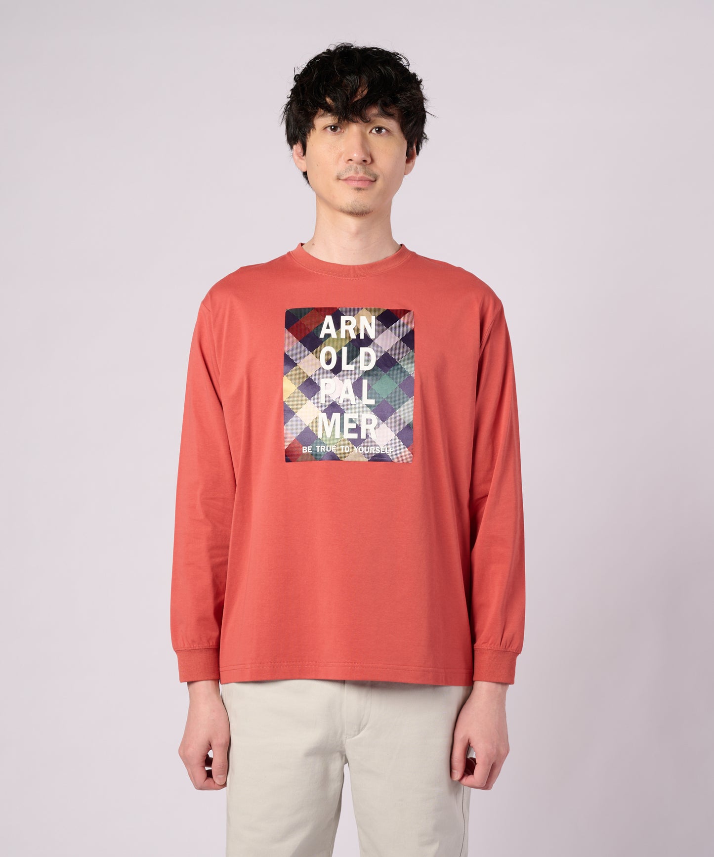 パーマーチェックグラフィック ロングスリーブTシャツ
