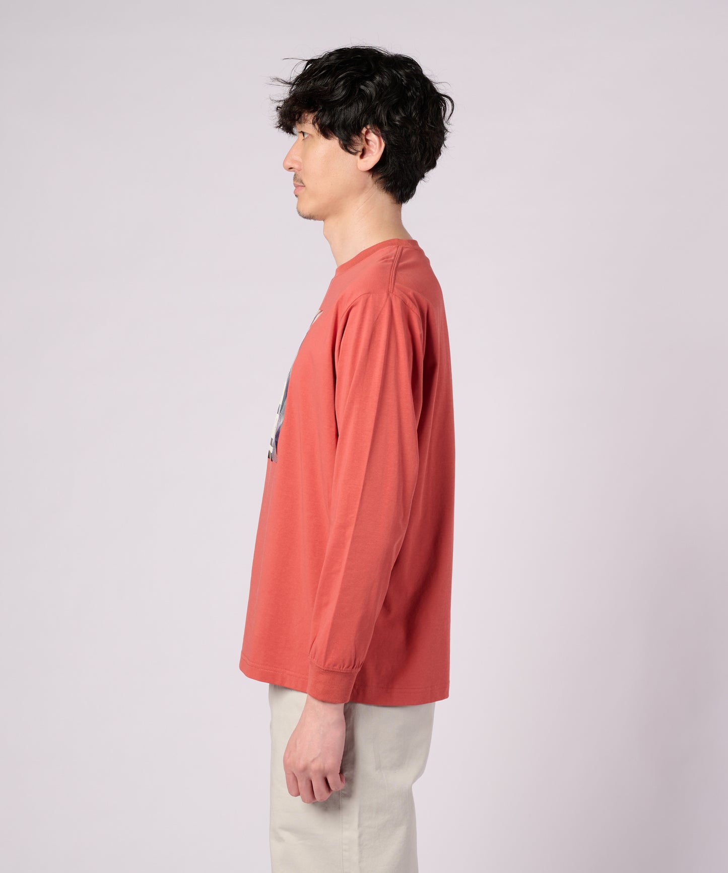パーマーチェックグラフィック ロングスリーブTシャツ