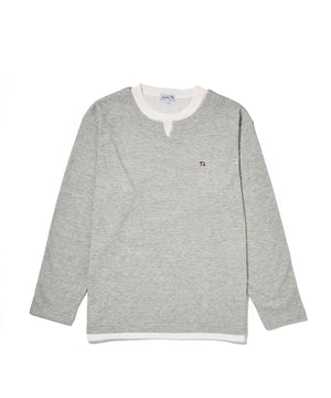 アーノルド パーマー(Arnold Palmer)メランジスムース フェイクレイヤード キーネックプルオーバー