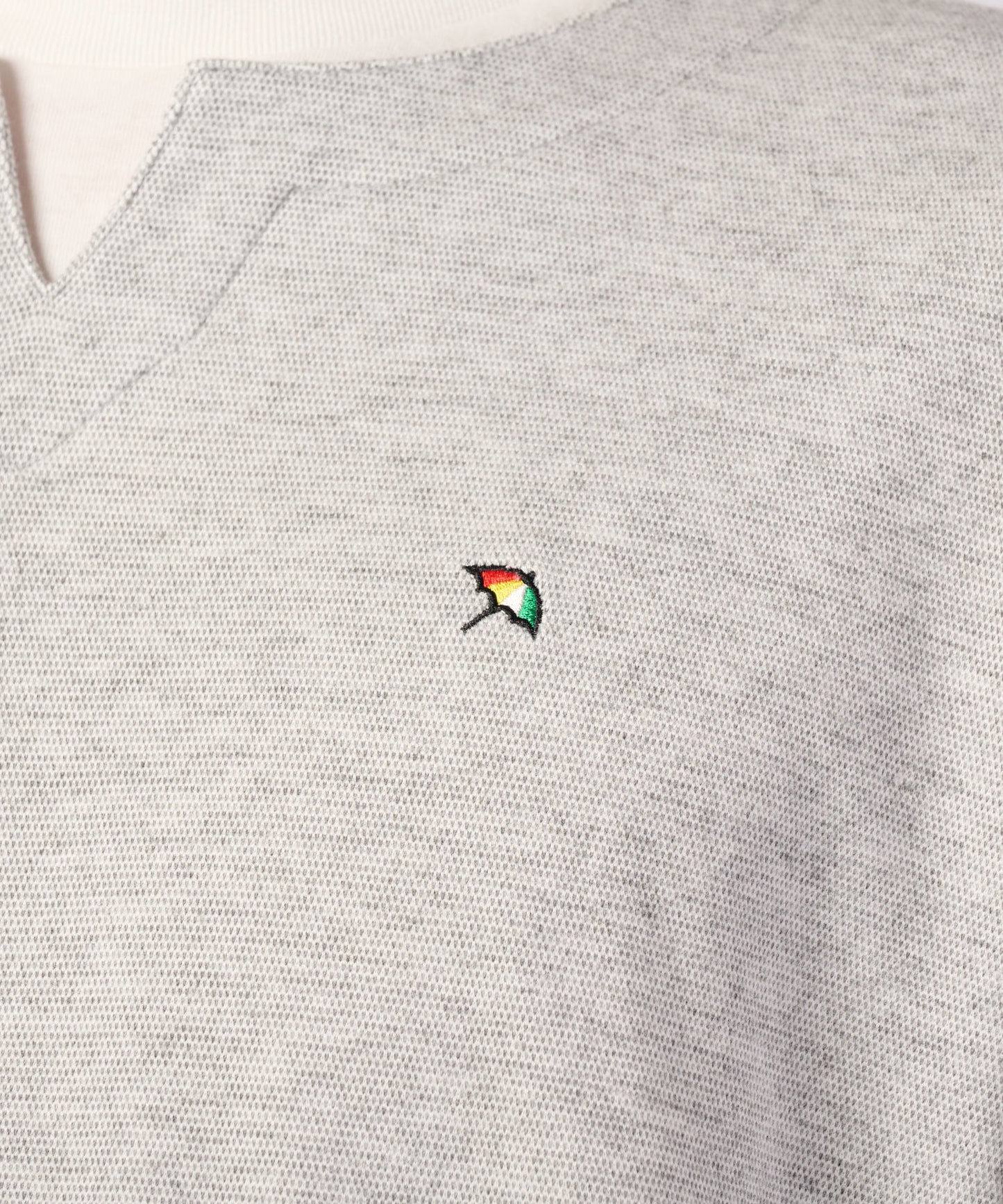 メランジスムース フェイクレイヤード キーネックプルオーバー