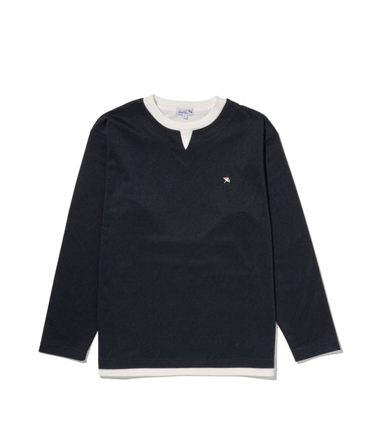 Arnold Palmer　 ジャガードダンボール フェイクレイヤード キーネックプルオーバー