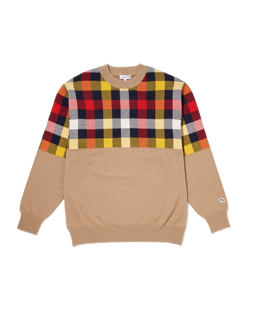 Arnold Palmer　パネルパーマーチェック ニット プルオーバー