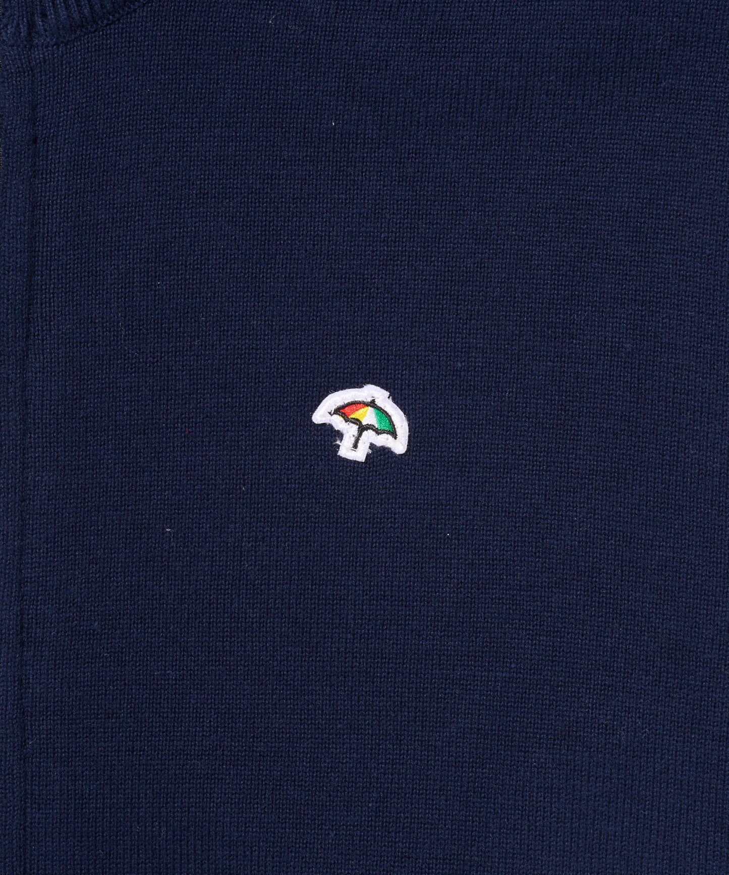 パーマーチェックカフ ニット スタンドフルジップ