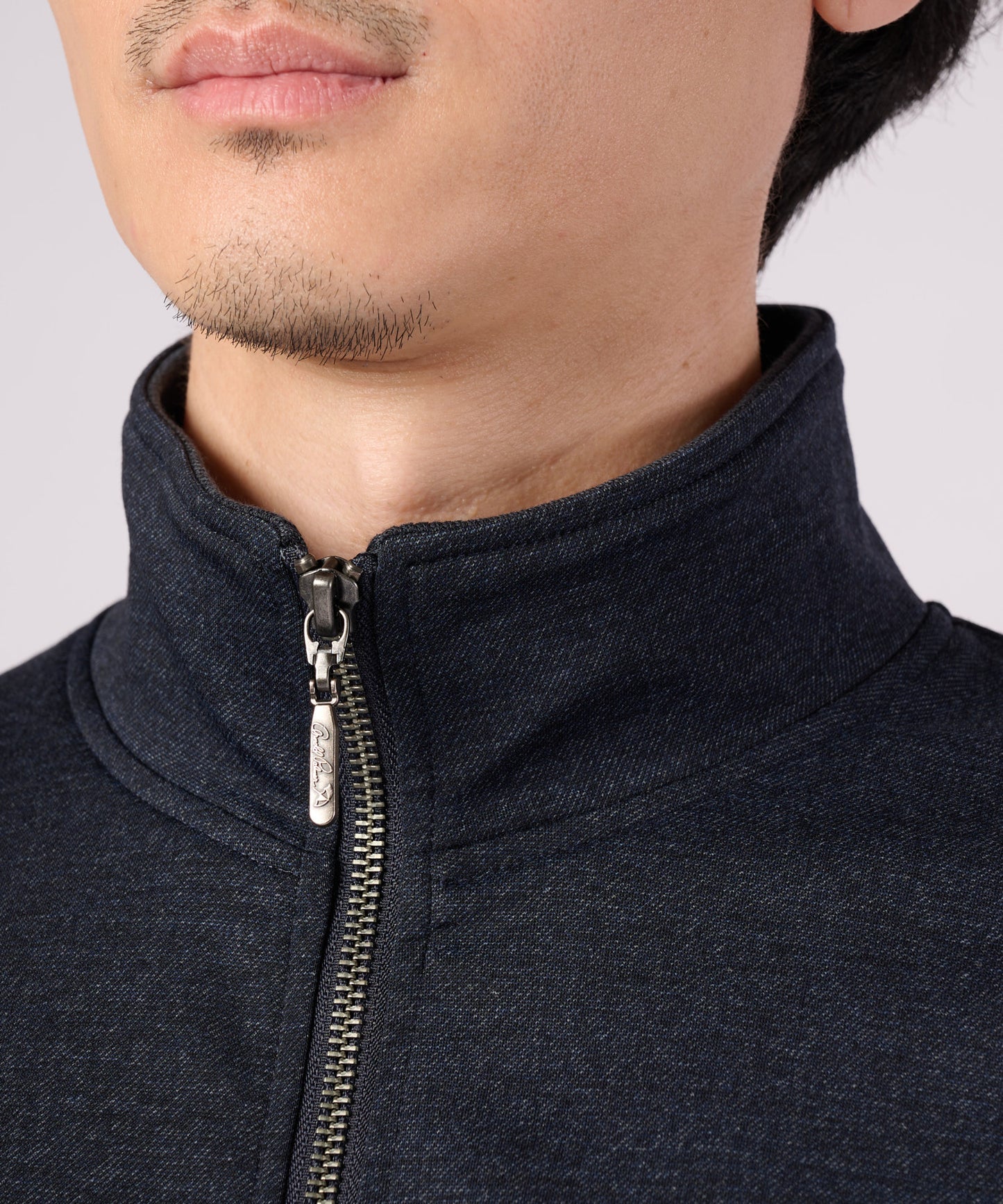 デニムライク ポンチ スタンドブルゾン