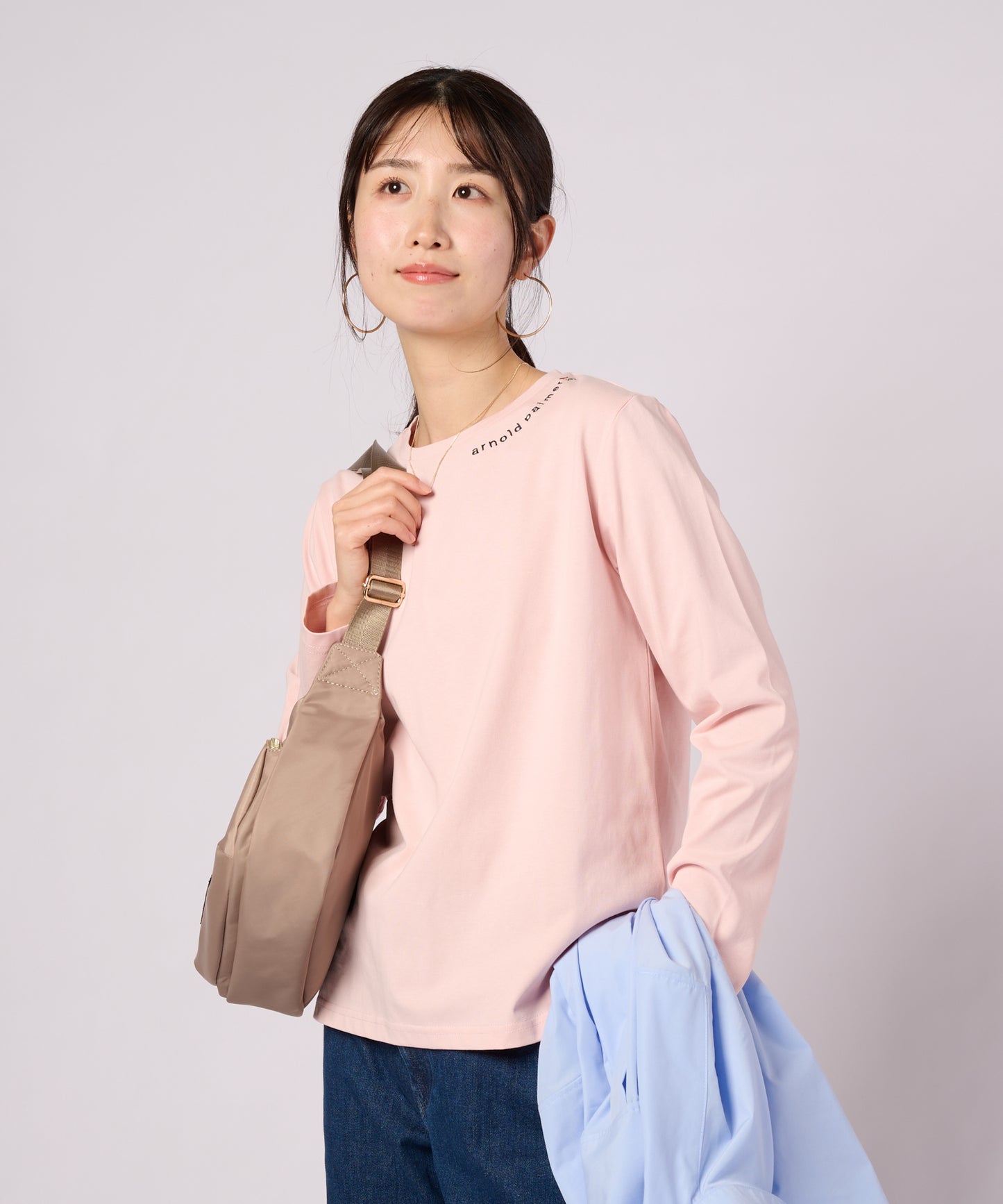 【ポイントUP対象】ワンポイントロゴ ベーシック ロングスリーブTシャツ