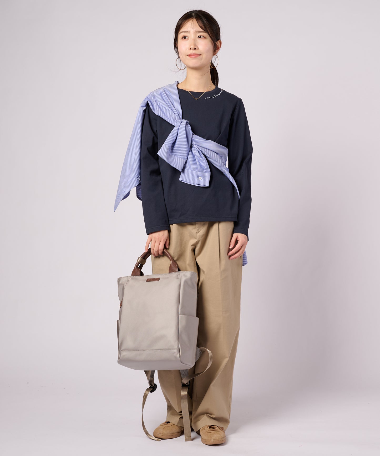 【ポイントUP対象】ワンポイントロゴ ベーシック ロングスリーブTシャツ