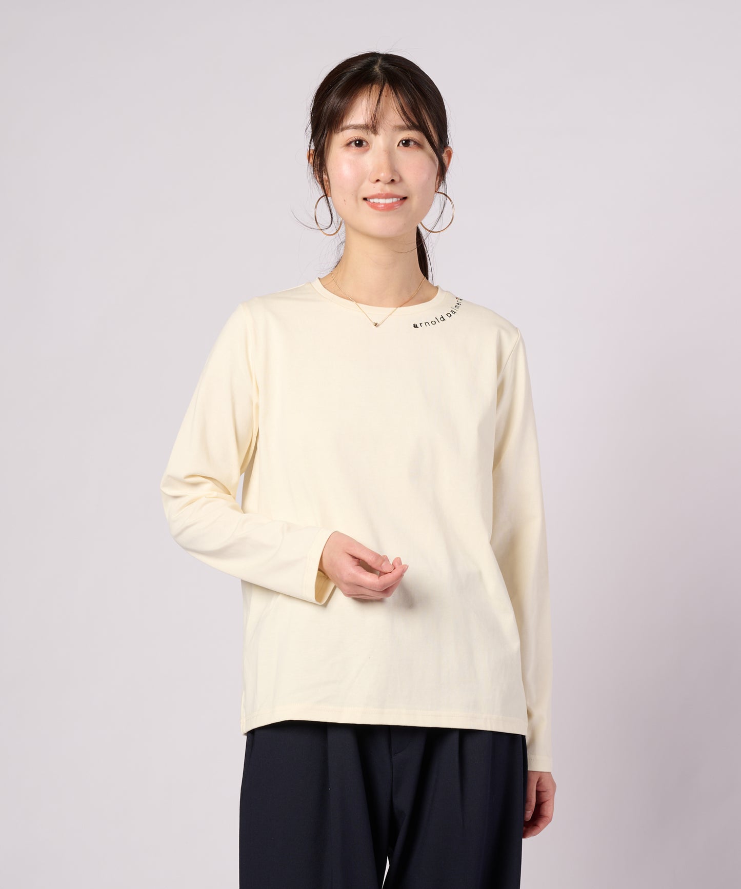 【ポイントUP対象】ワンポイントロゴ ベーシック ロングスリーブTシャツ