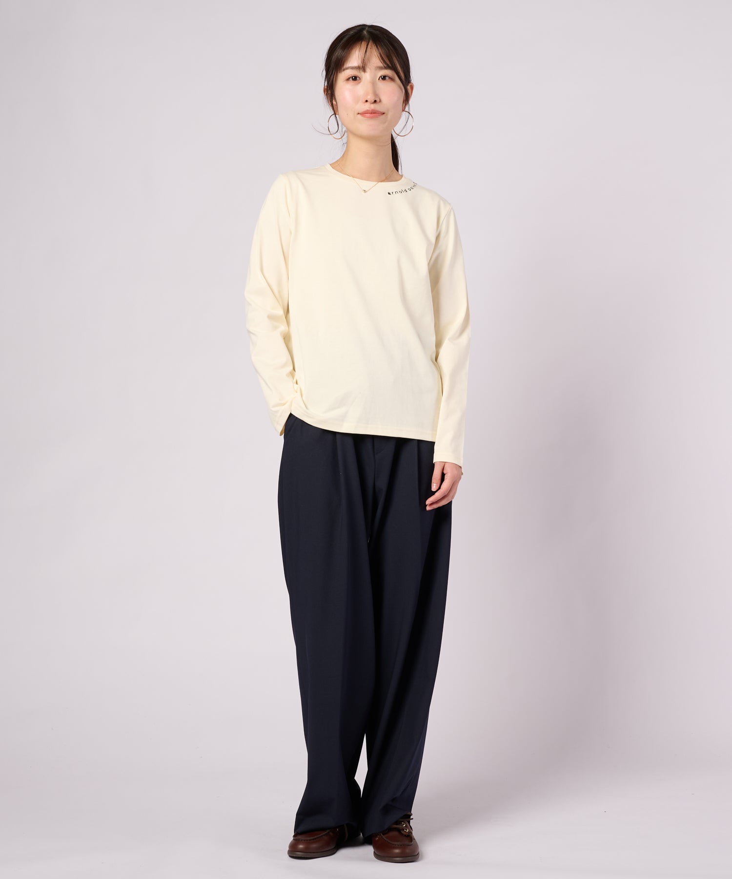 ワンポイントロゴ ベーシック ロングスリーブTシャツ（Tシャツ 