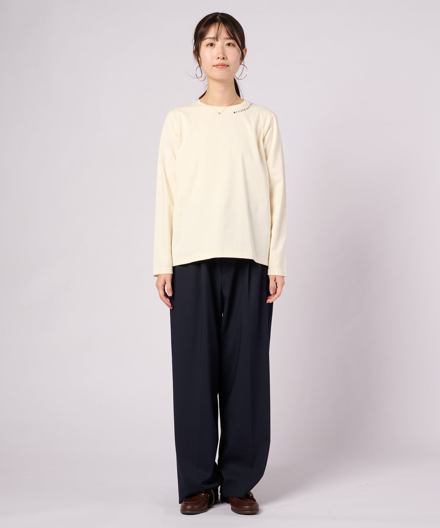 【ポイントUP対象】ワンポイントロゴ ベーシック ロングスリーブTシャツ