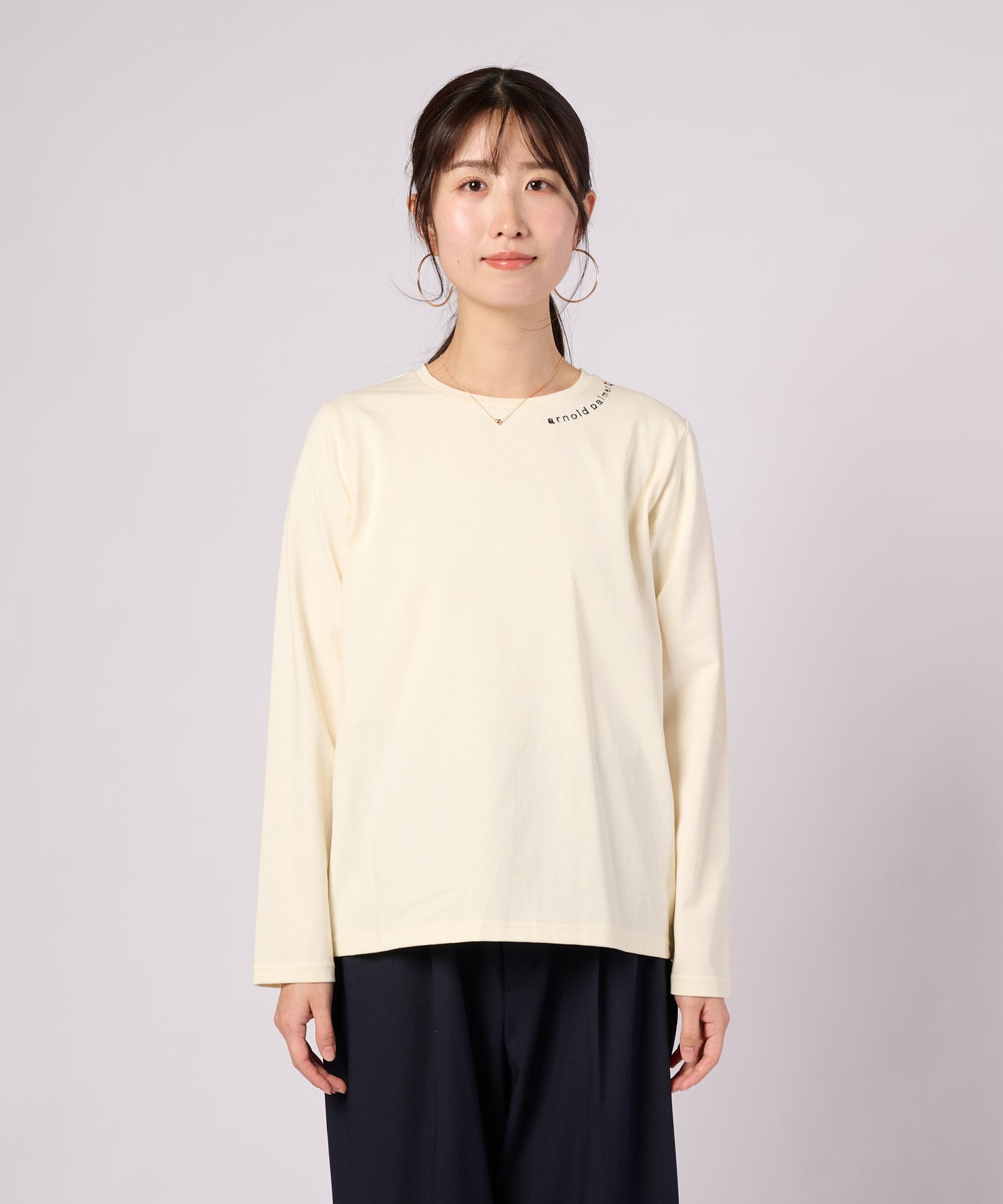 【ポイントUP対象】ワンポイントロゴ ベーシック ロングスリーブTシャツ