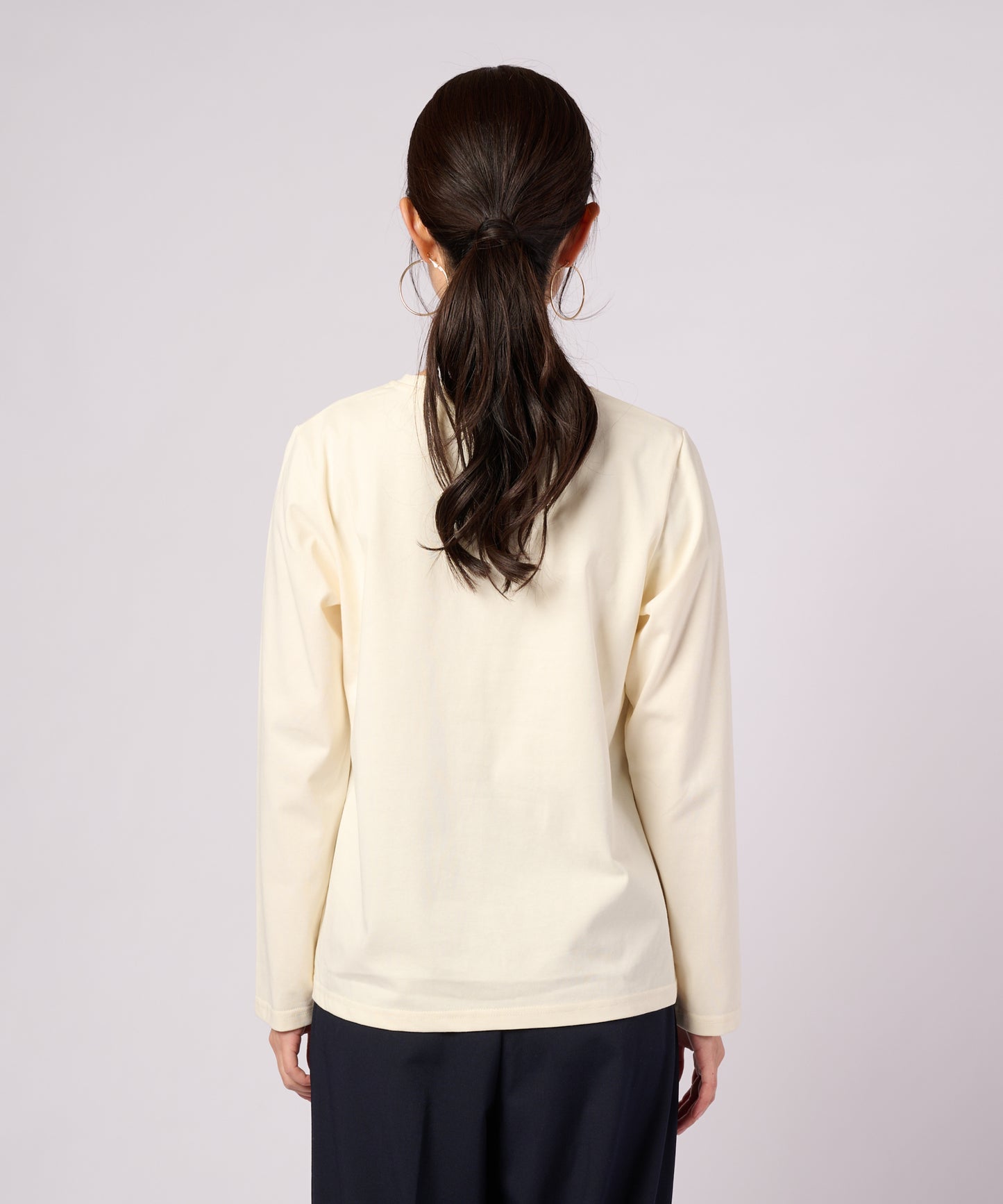 【ポイントUP対象】ワンポイントロゴ ベーシック ロングスリーブTシャツ