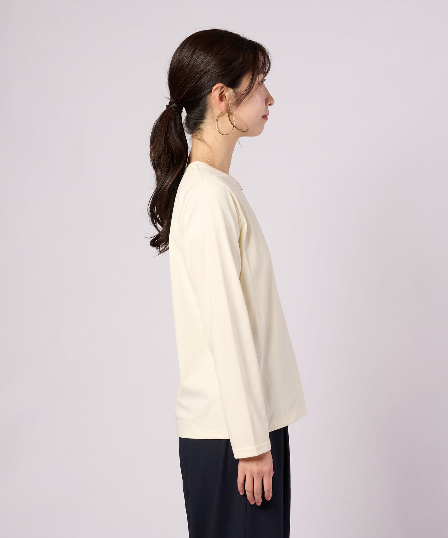 【ポイントUP対象】ワンポイントロゴ ベーシック ロングスリーブTシャツ