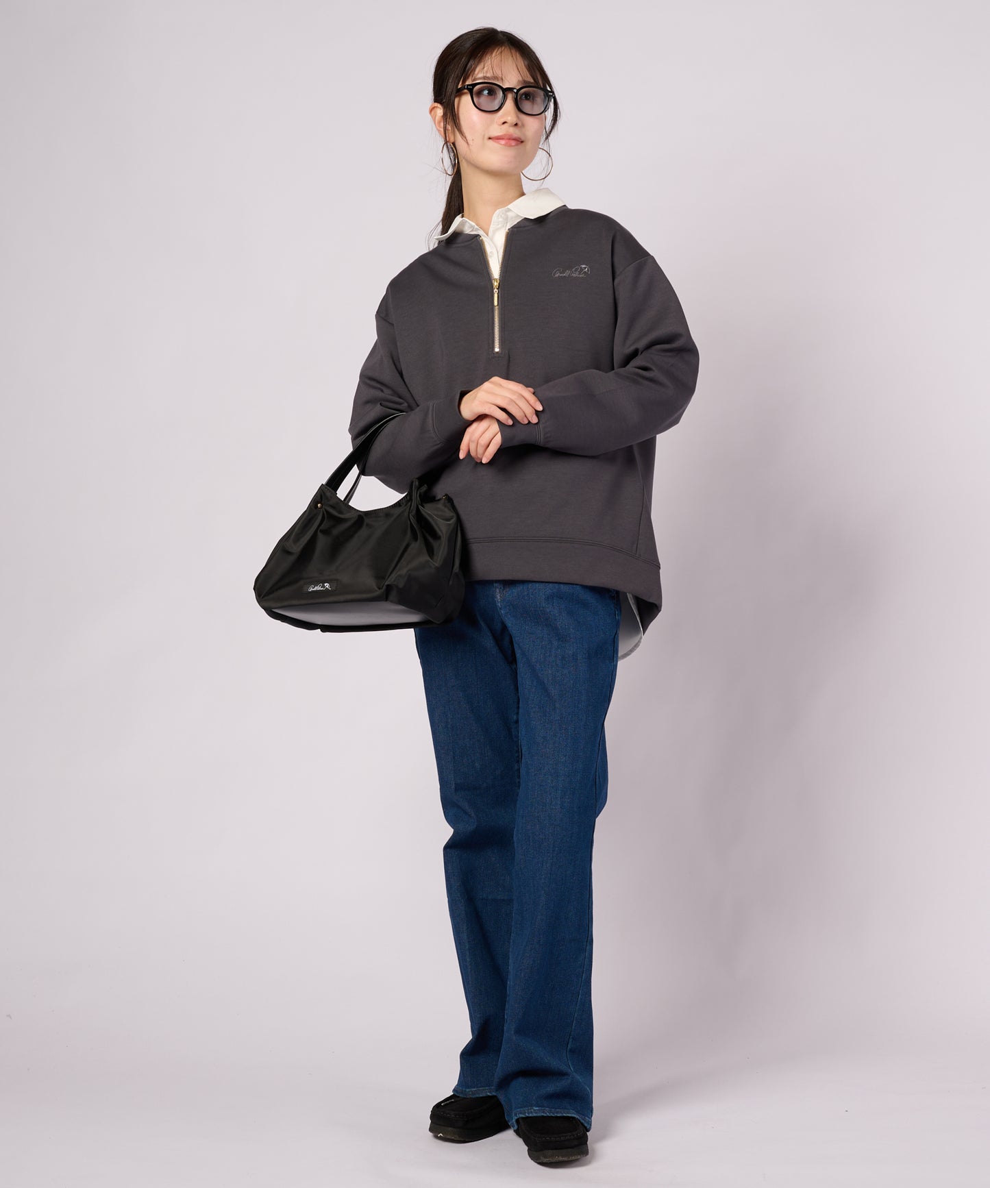 クッションダンボール ハーフジッププルオーバー