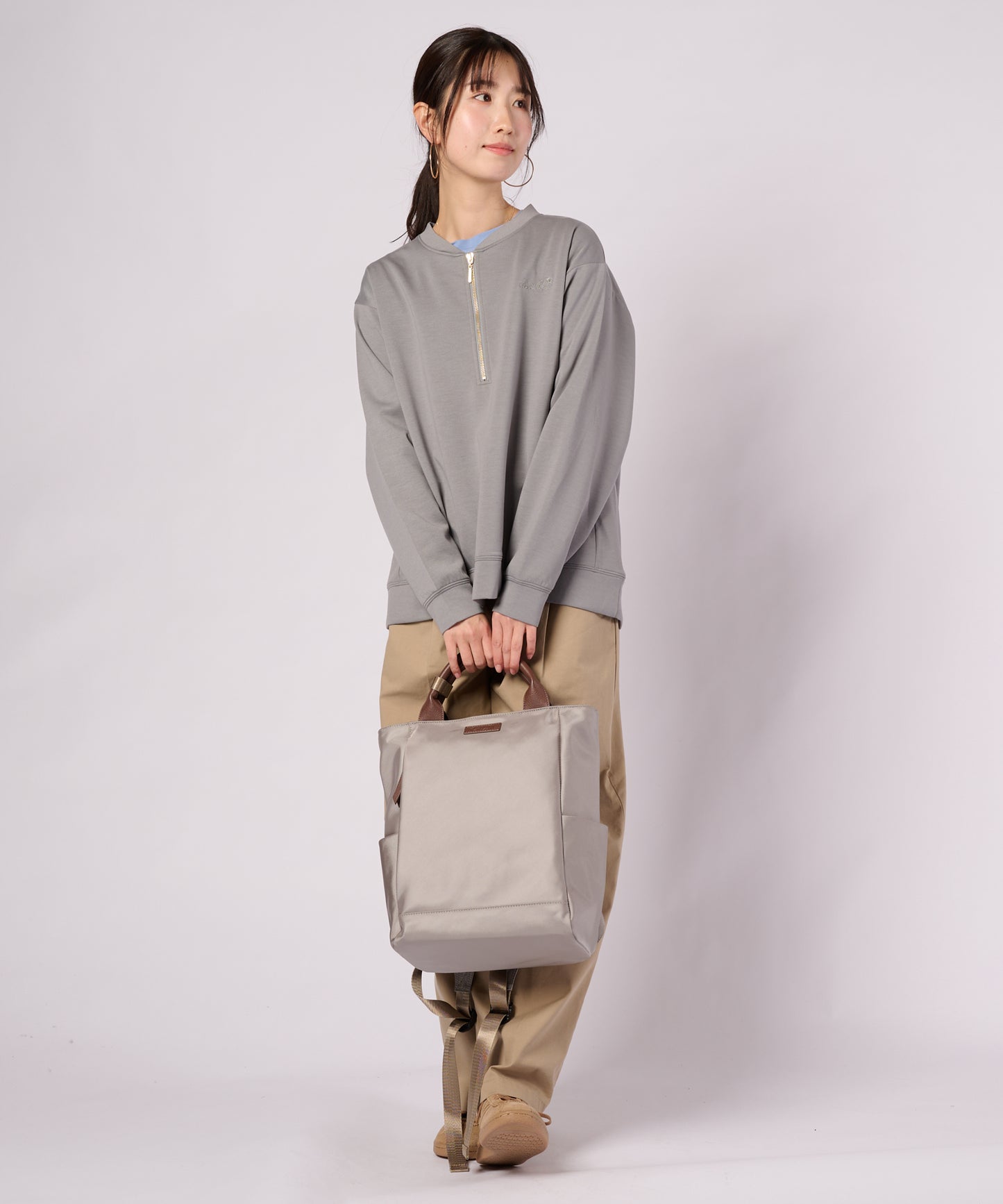 クッションダンボール ハーフジッププルオーバー