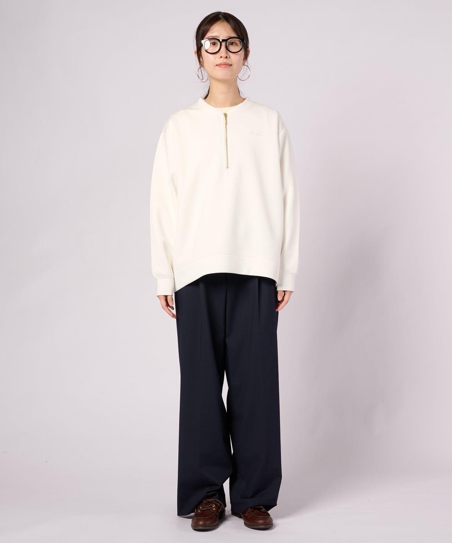 クッションダンボール ハーフジッププルオーバー