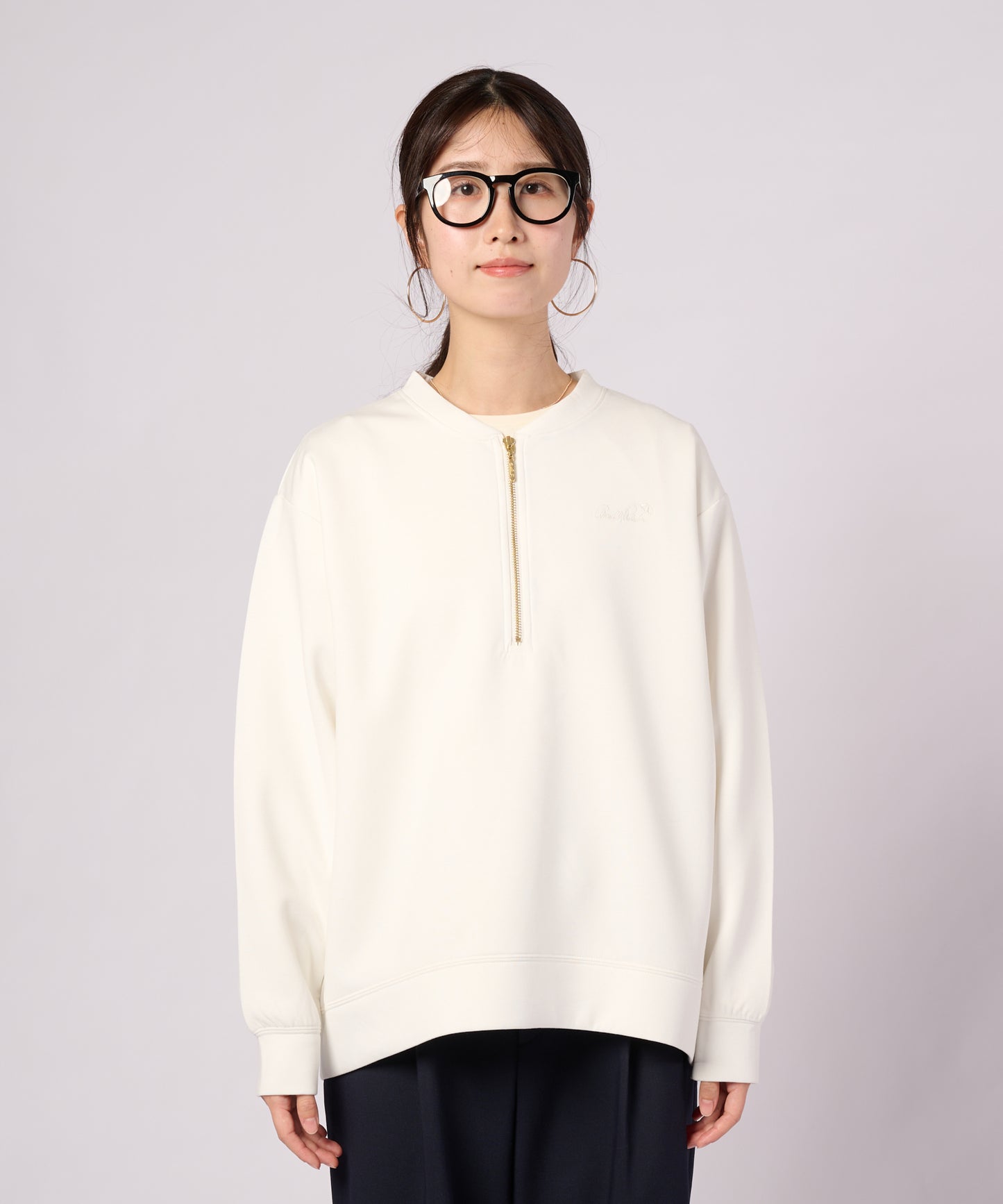 クッションダンボール ハーフジッププルオーバー