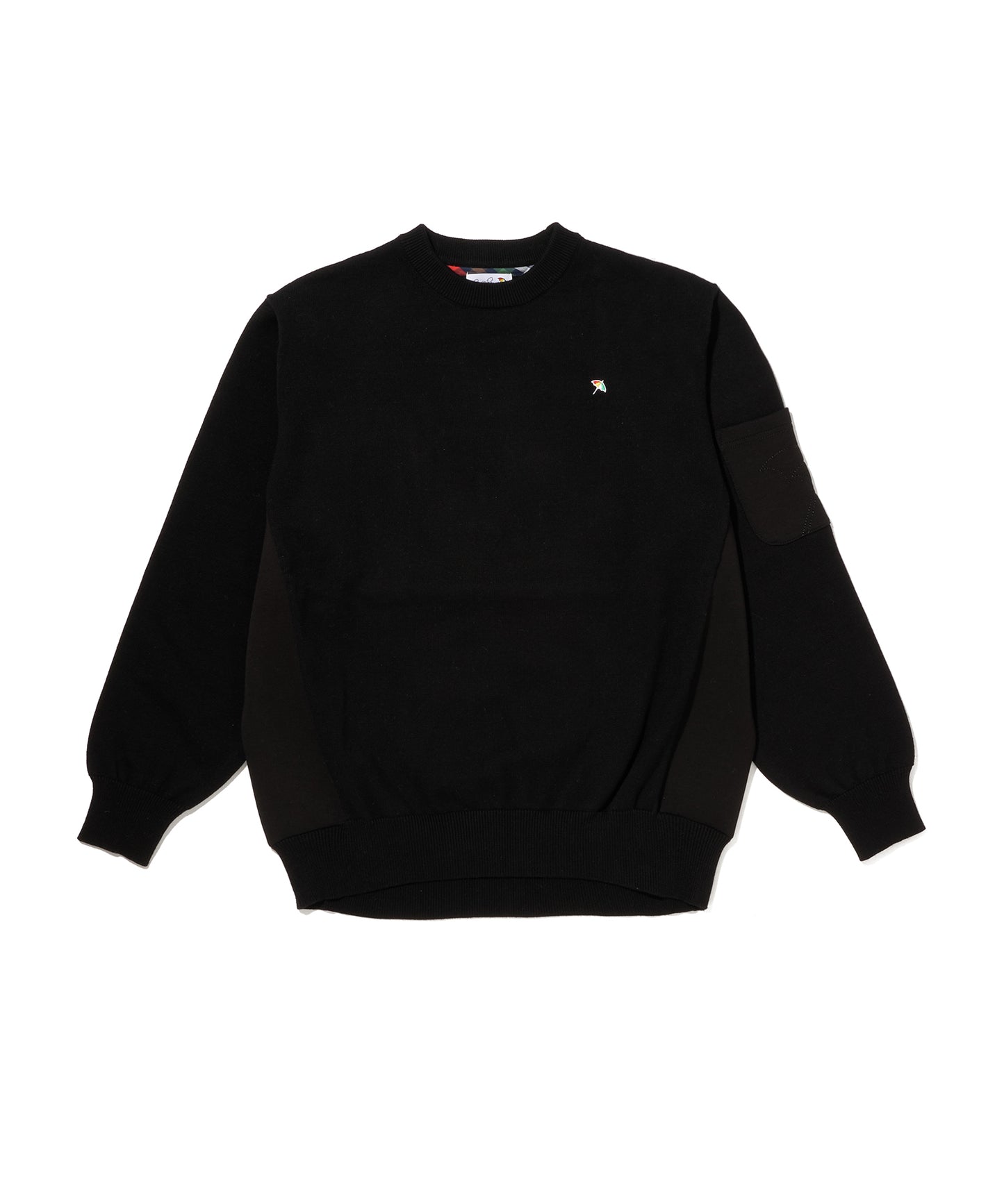 異素材切替 ニット プルオーバー