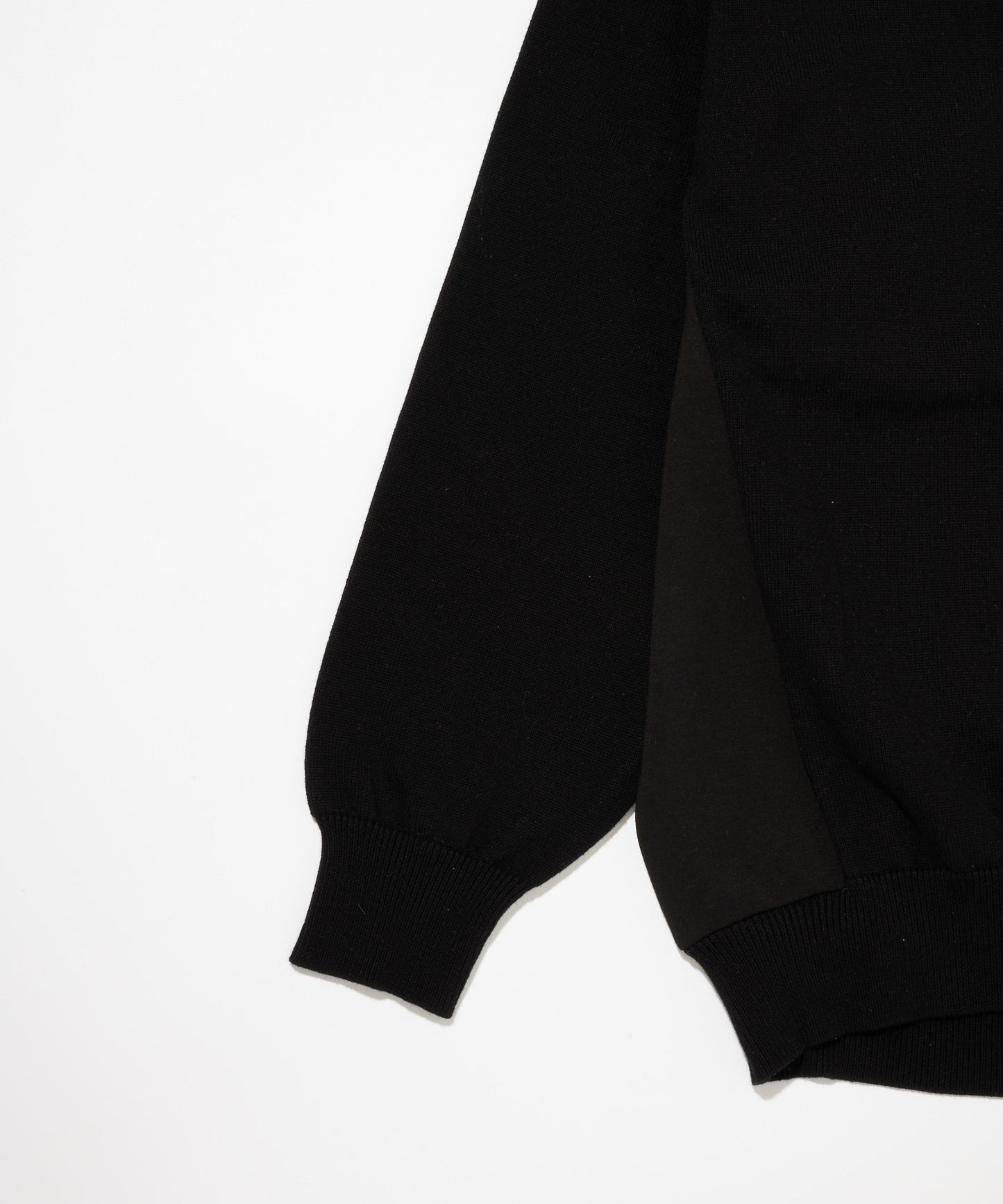 異素材切替 ニット プルオーバー