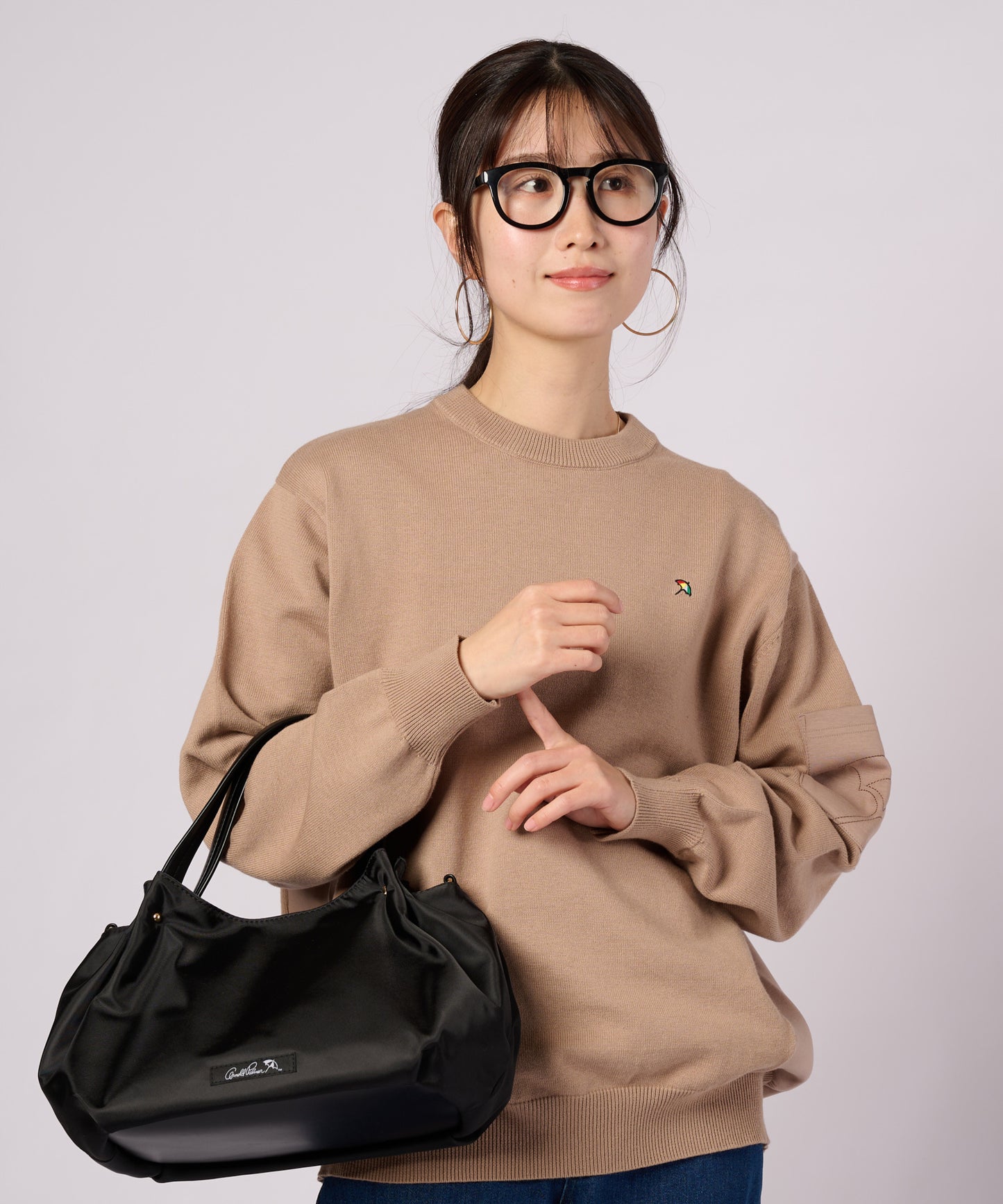 【ポイントUP対象】異素材切替 ニット プルオーバー