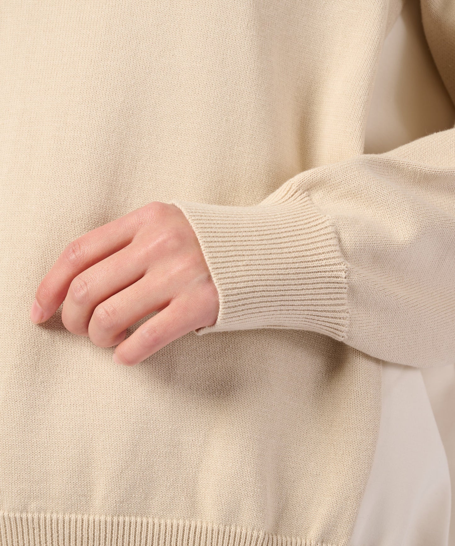 【ポイントUP対象】異素材切替 ニット プルオーバー