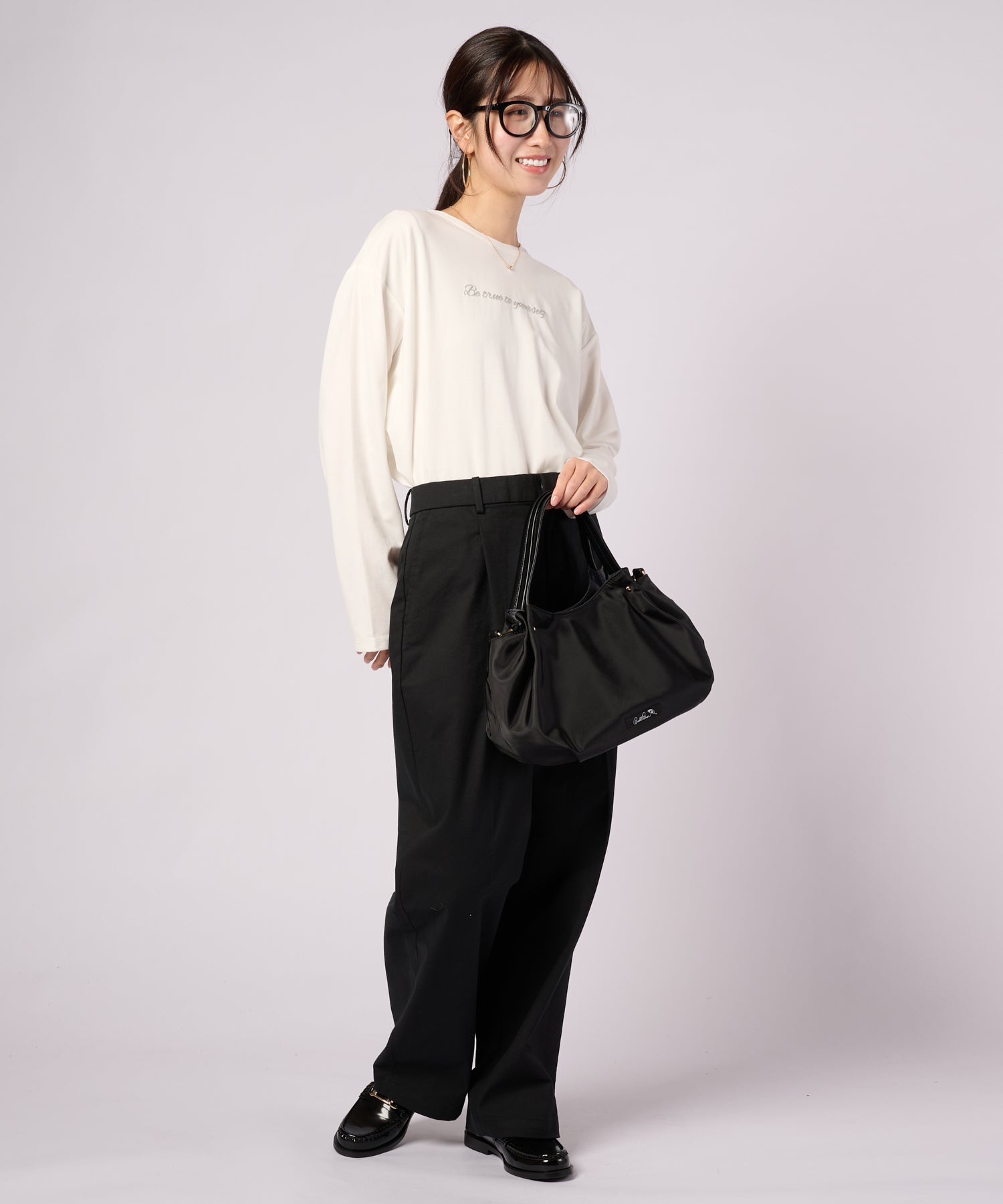 発泡ロゴ ロングスリーブTシャツ（Tシャツ/カットソー/レディース