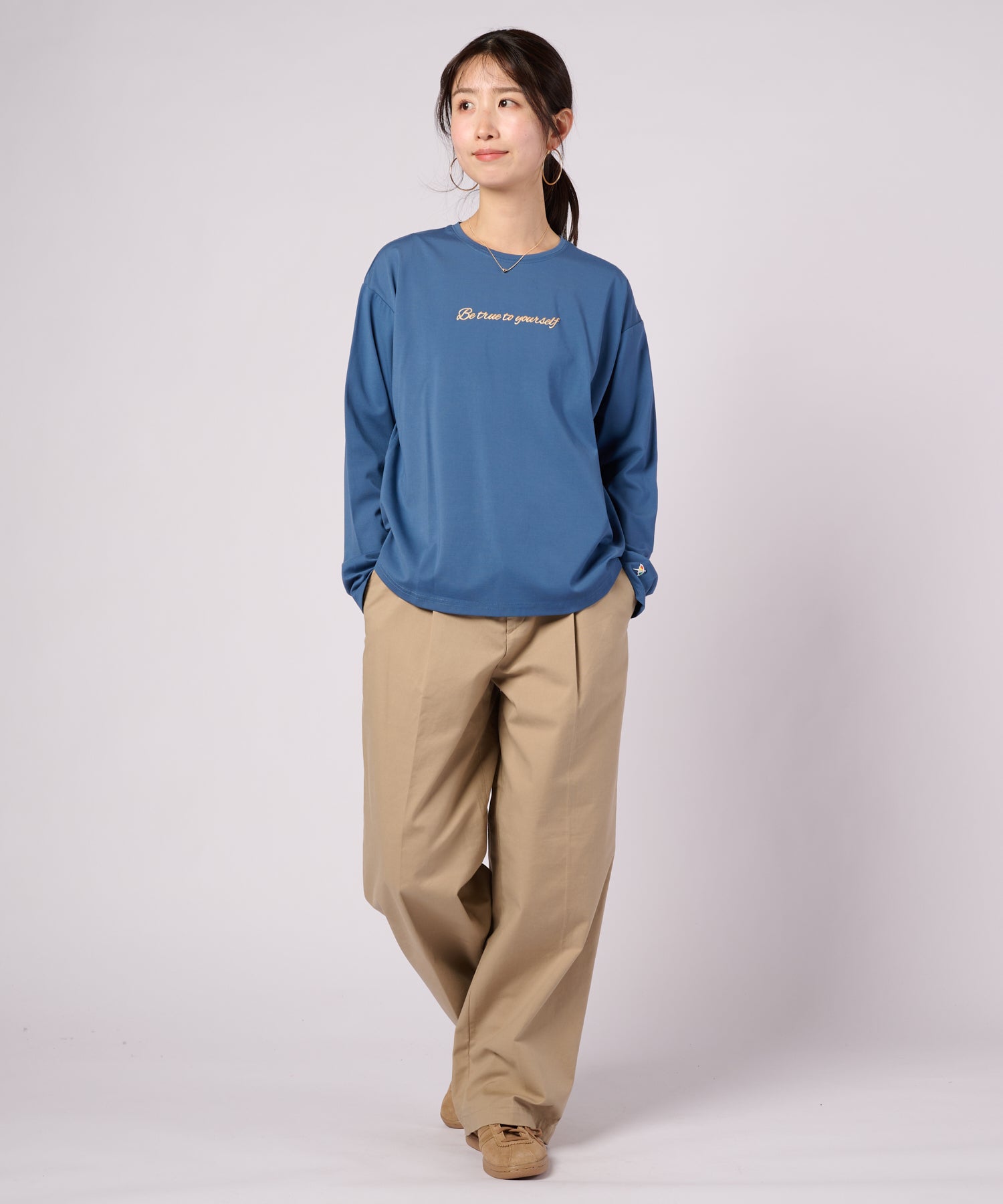 発泡ロゴ ロングスリーブTシャツ（Tシャツ/カットソー/レディース