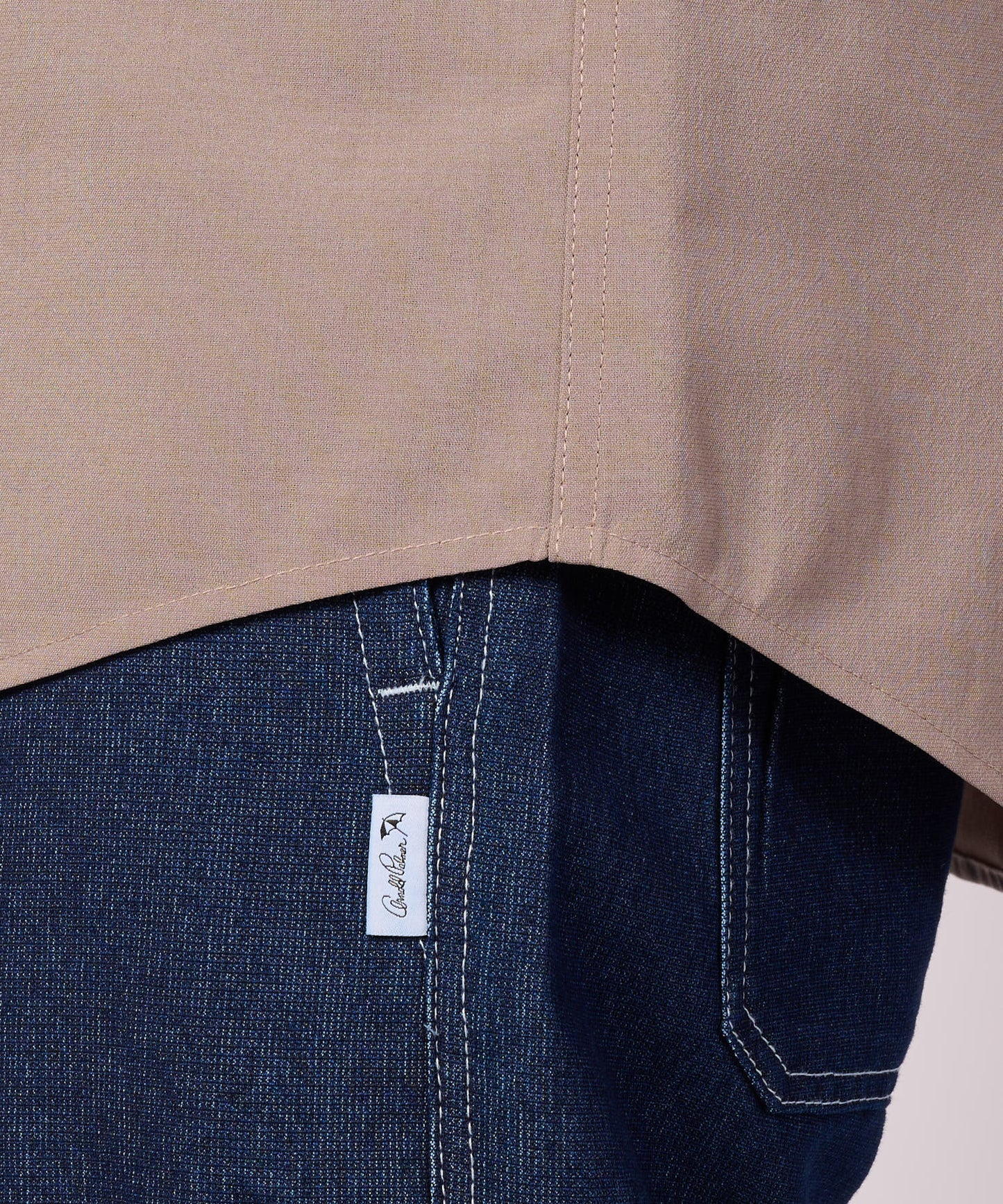 リネンタッチ 7分袖 シャツ