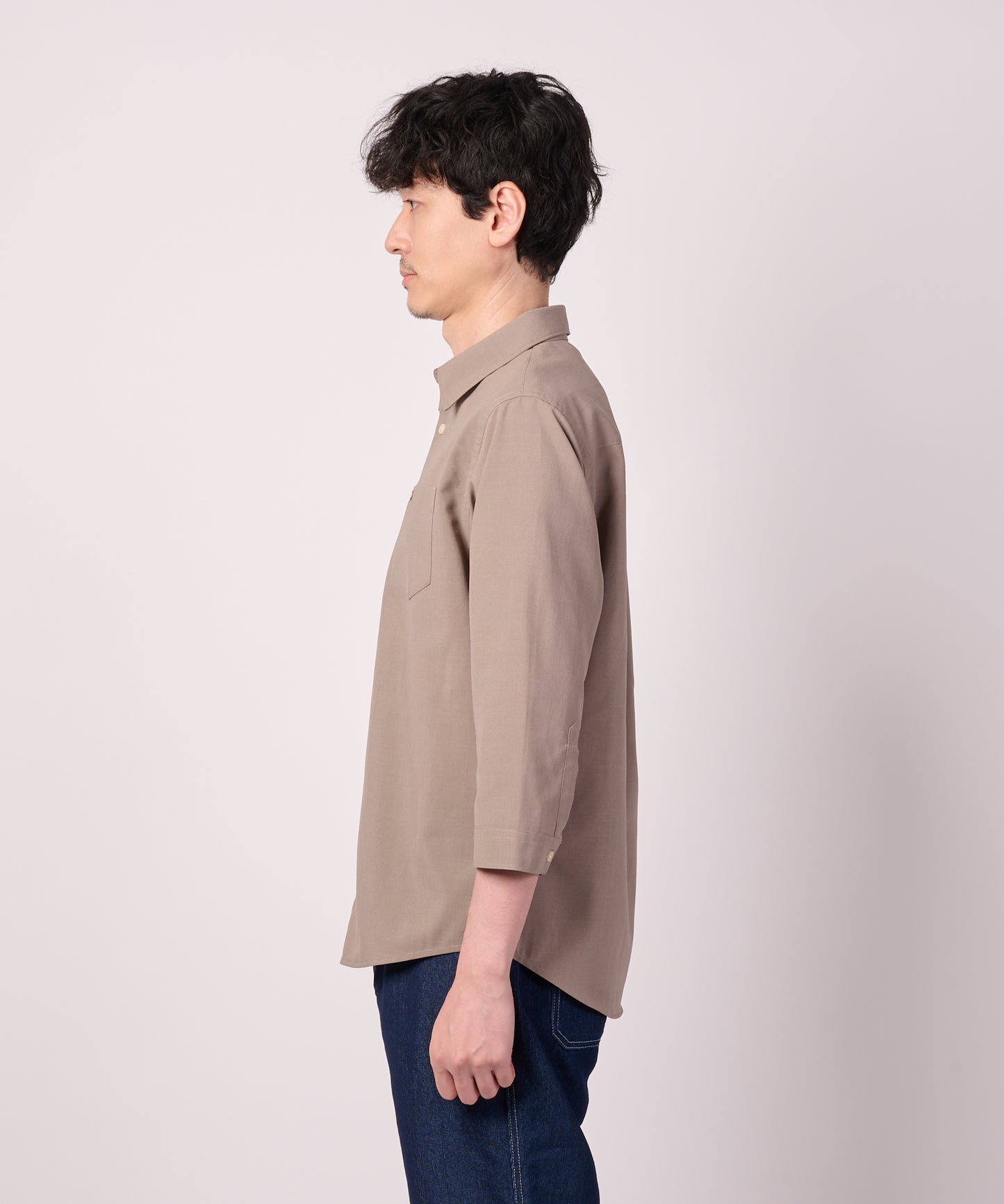 リネンタッチ 7分袖 シャツ