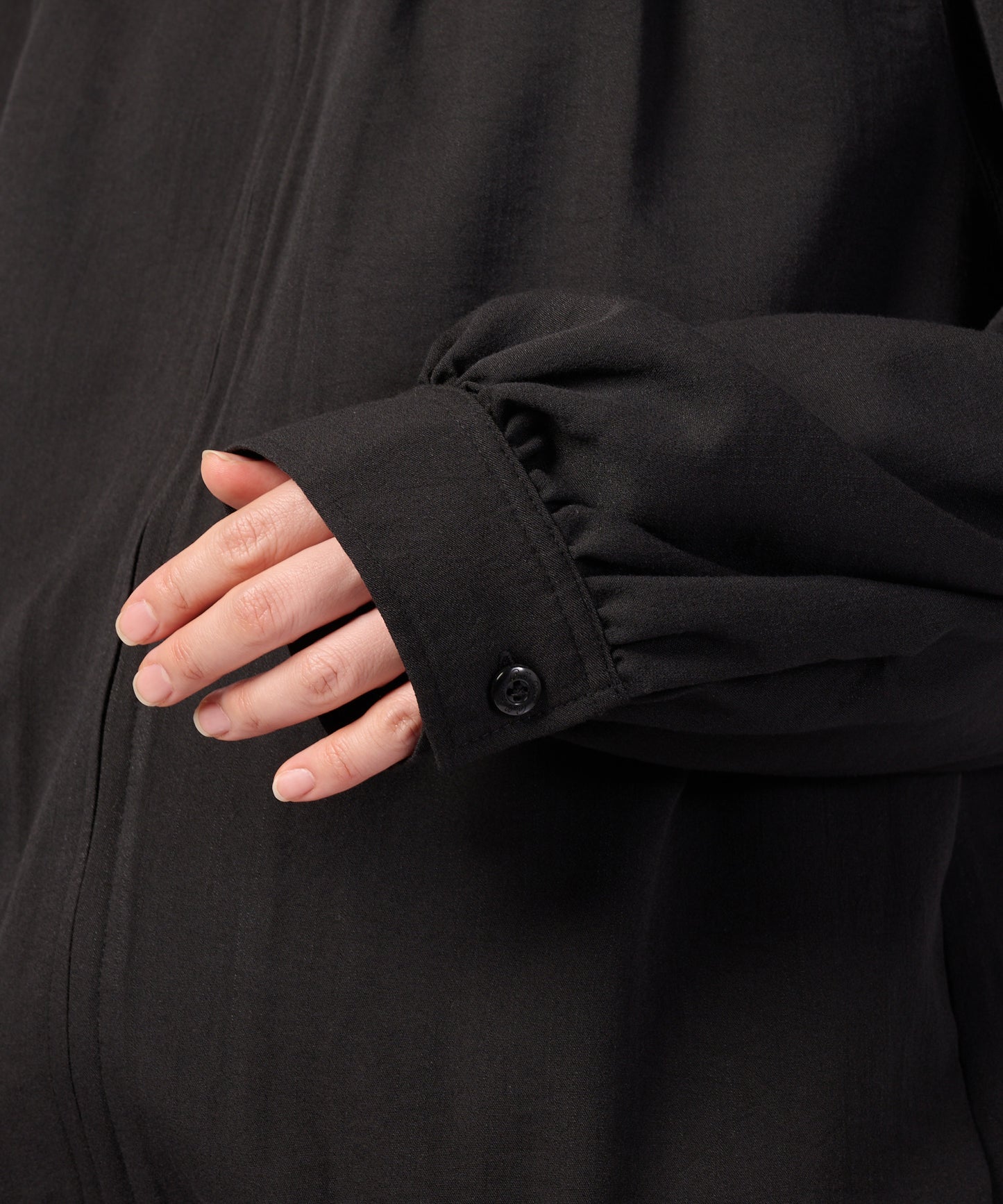 【レビューポイント対象アイテム】ギャザー フーディ―シャツ